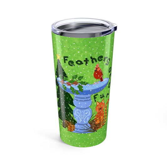 Feathers and Fur Collage Tumbler