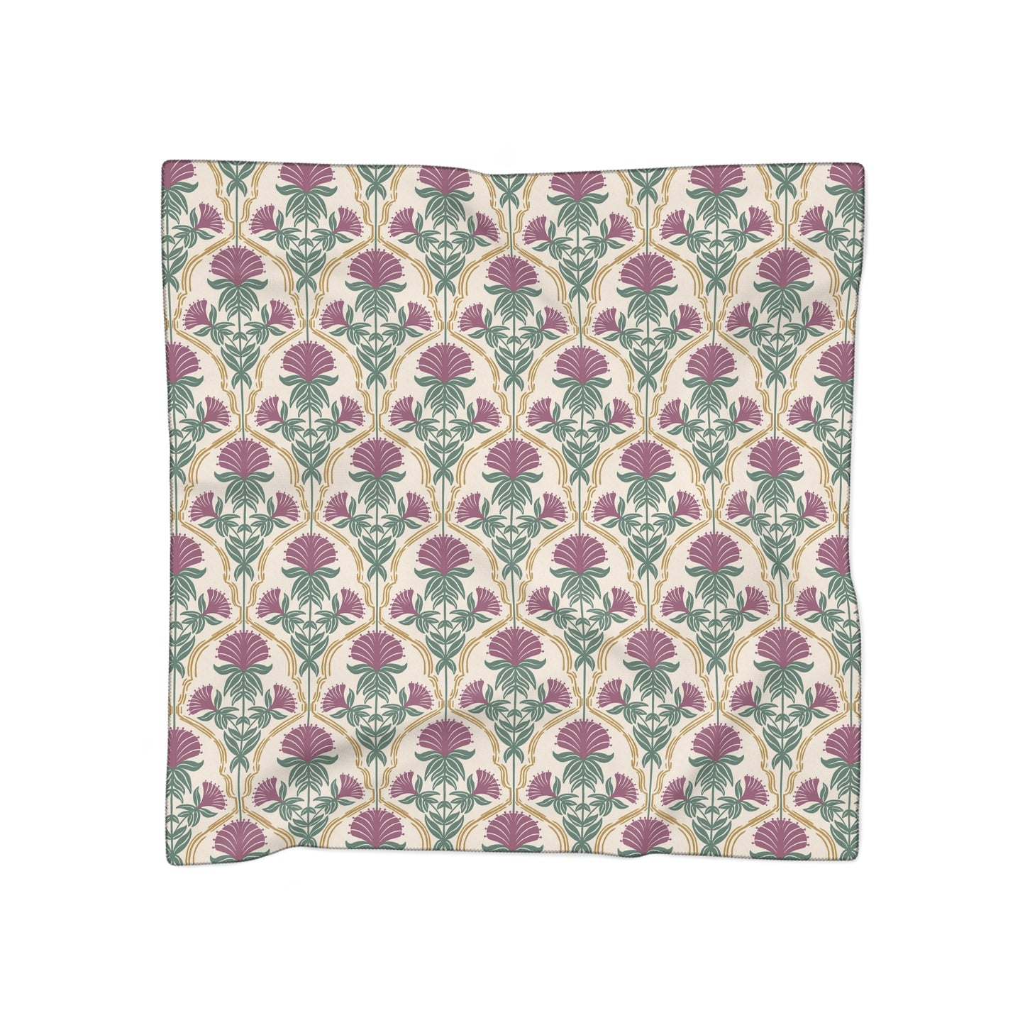 Bergamot Flowers Square Poly Scarf