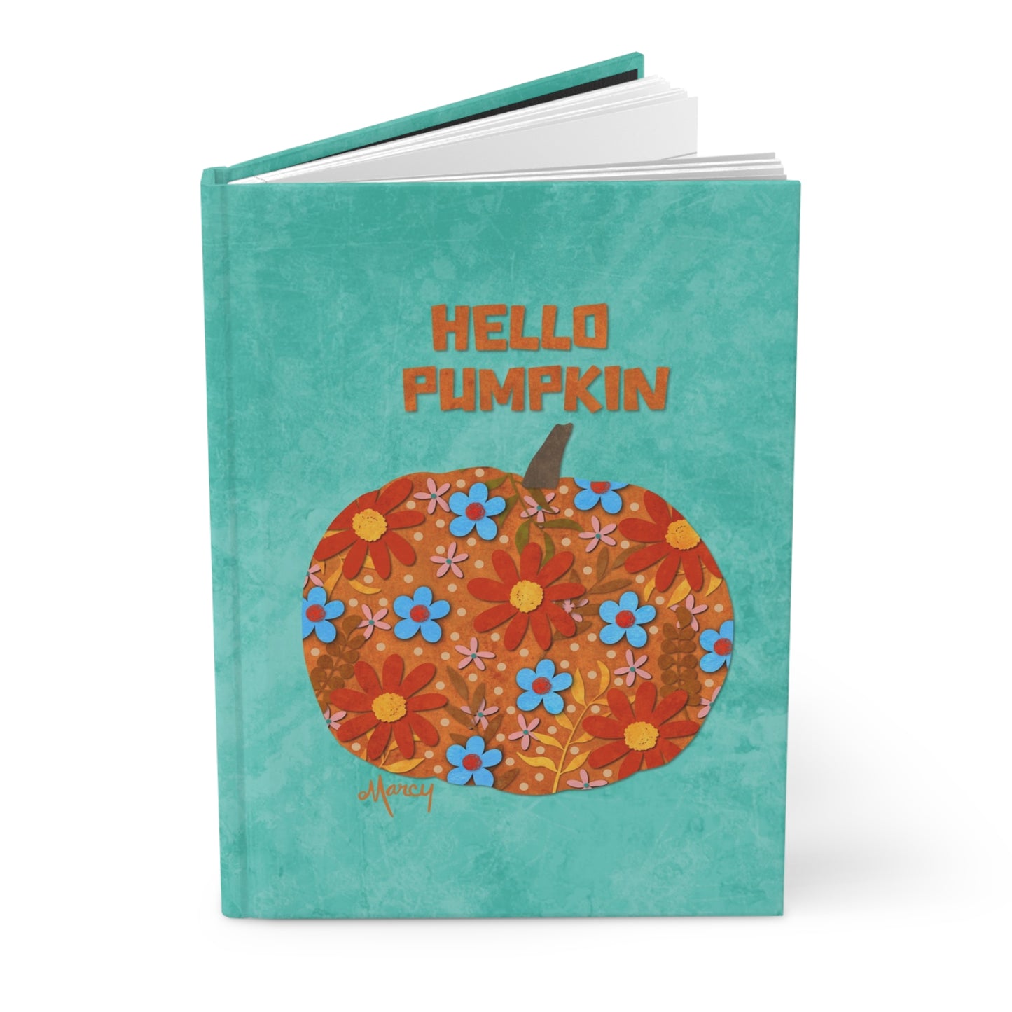 Hello Pumpkin Collage Hardcover Journal Matte