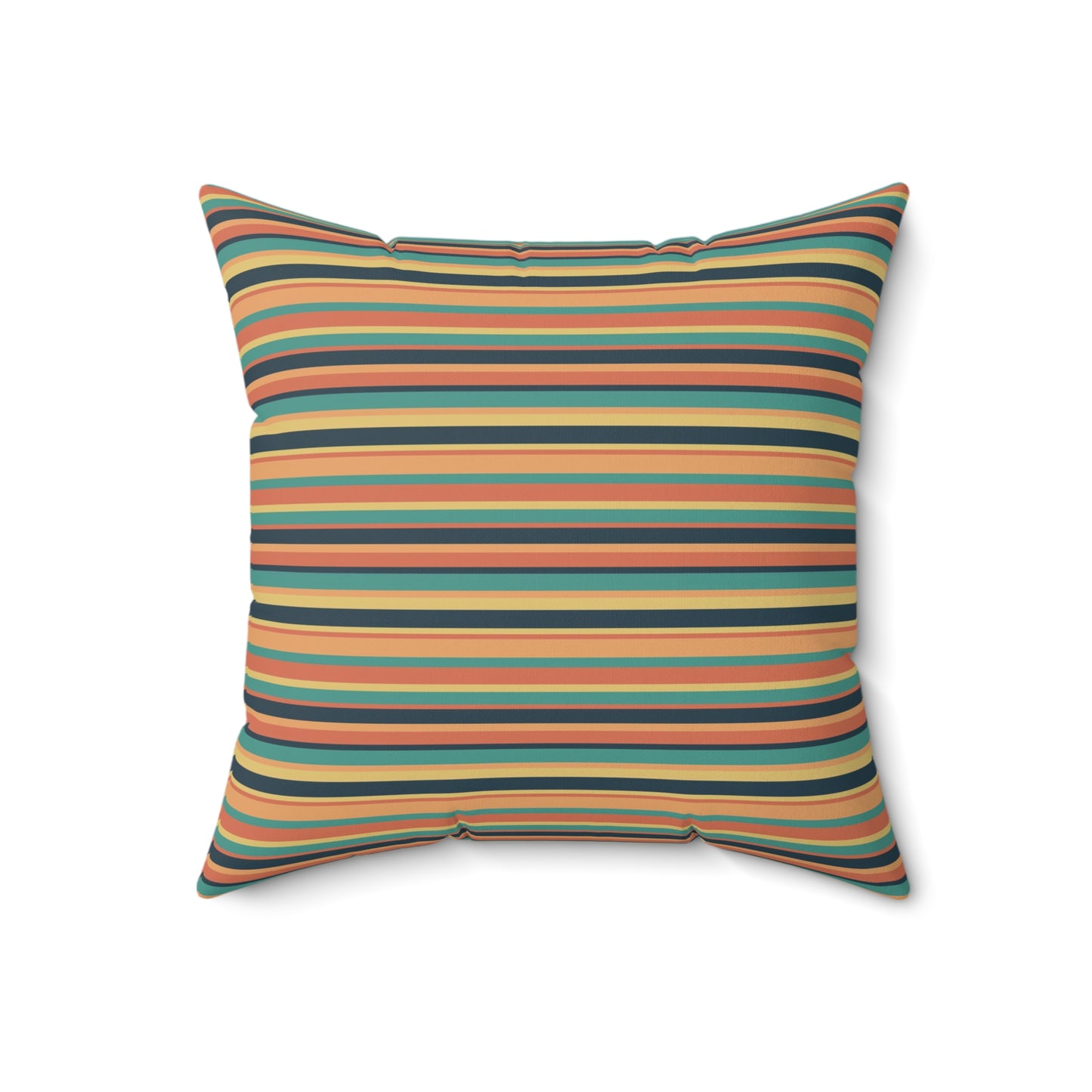 Sunbaked Stripes Spun Polyester Square Pillow