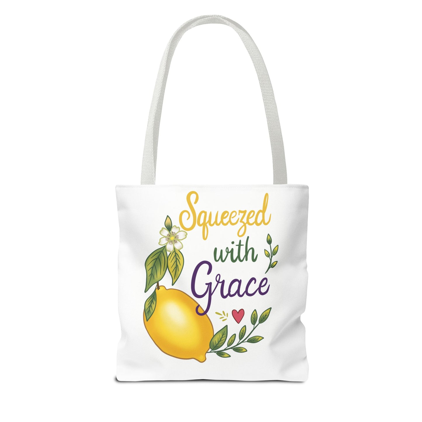 Squeezed with Grace Lemon Tote Bag — Floral Fruit Market Shopping Tote
