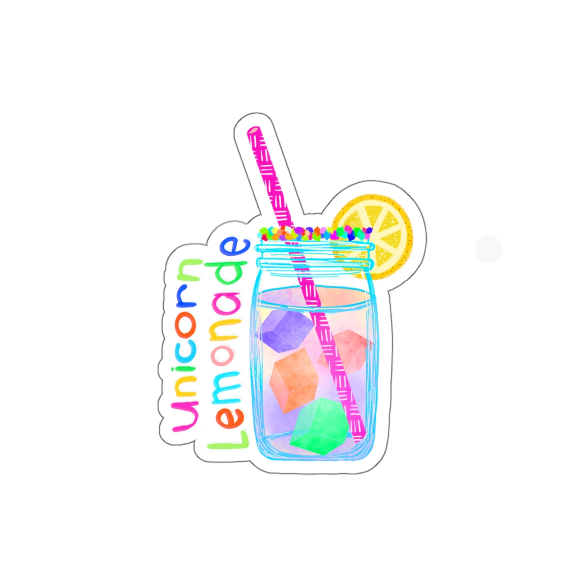 Unicorn Lemonade Die Cut Sticker