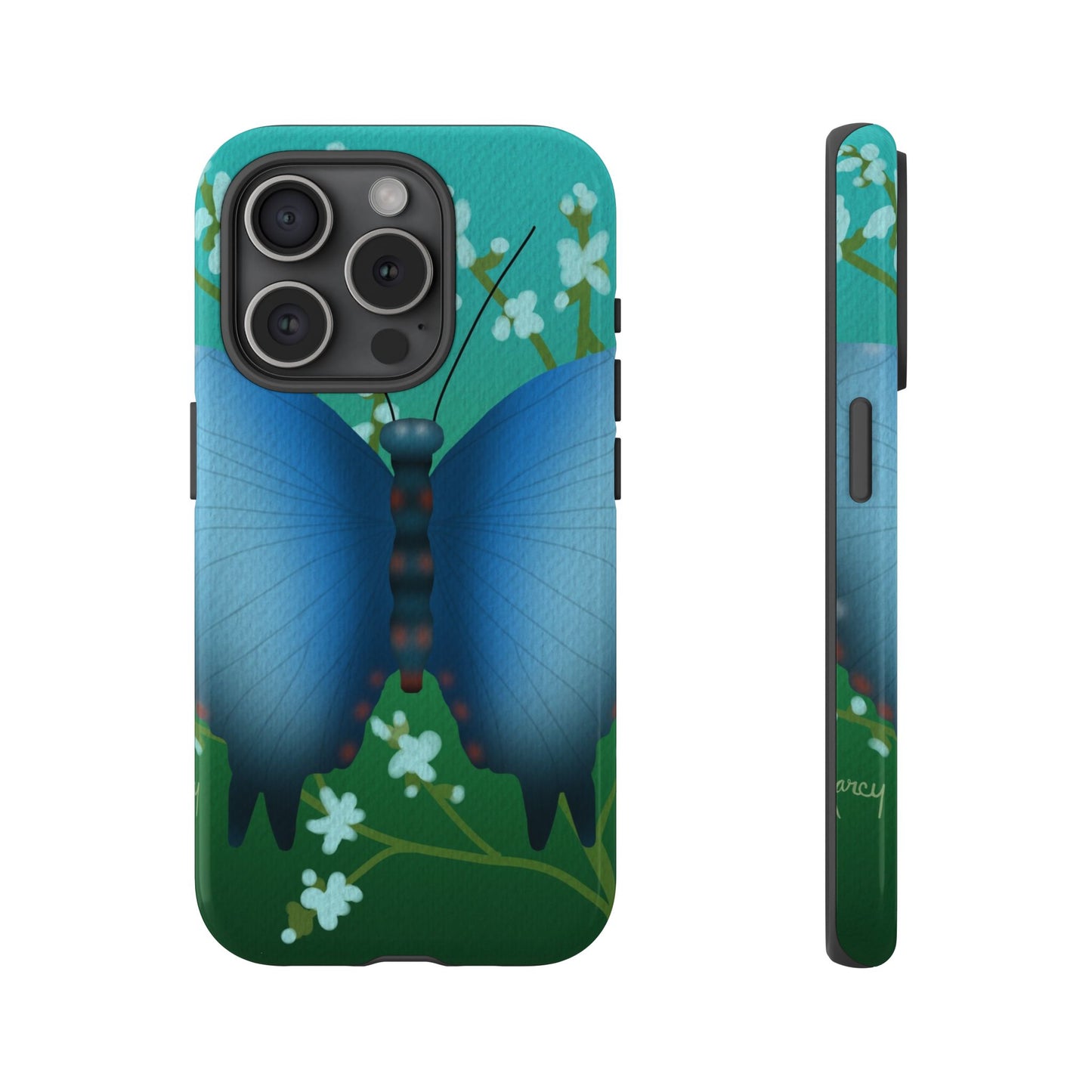 Blue Butterfly Tough Phone Case