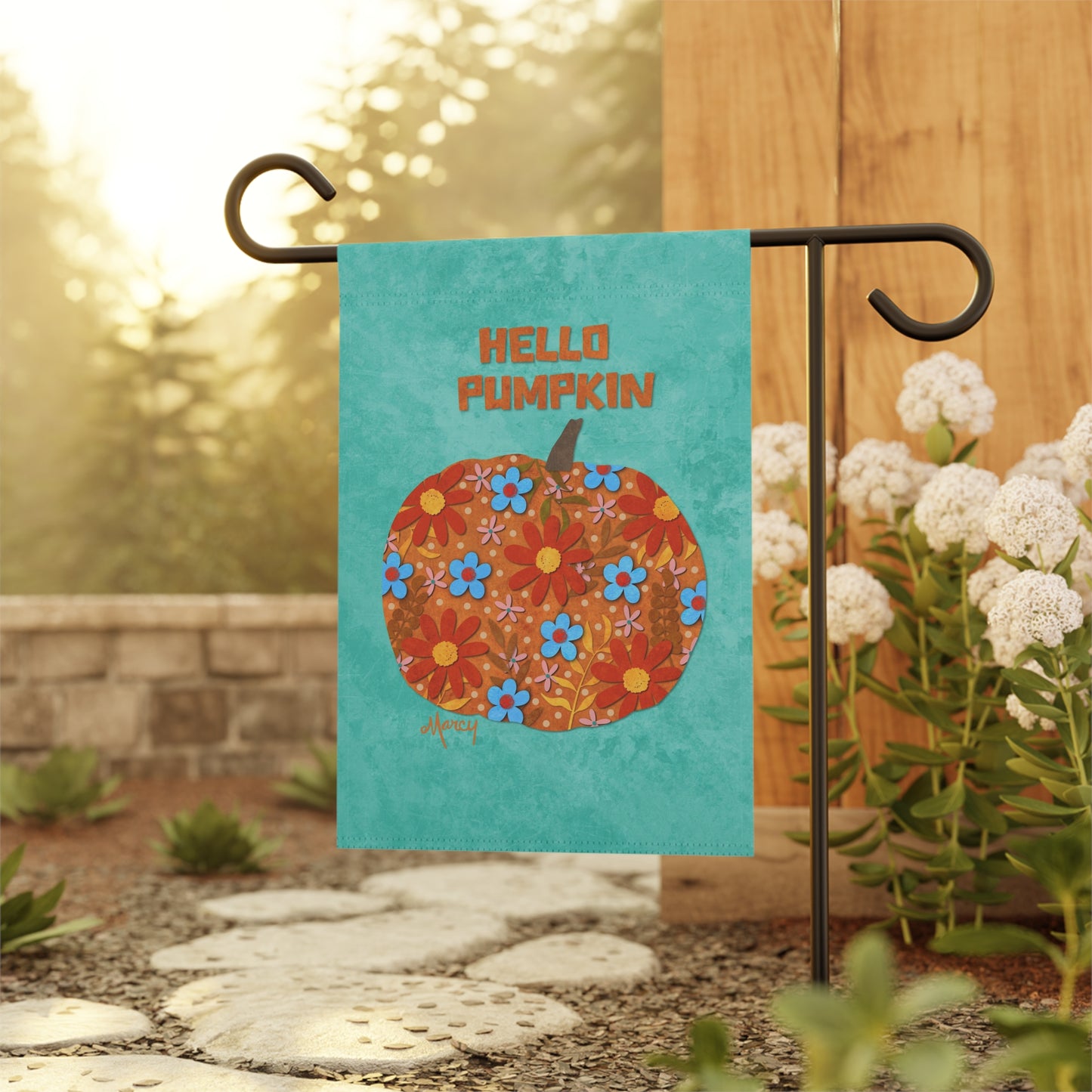 Hello Pumpkin Collage Garden Banner