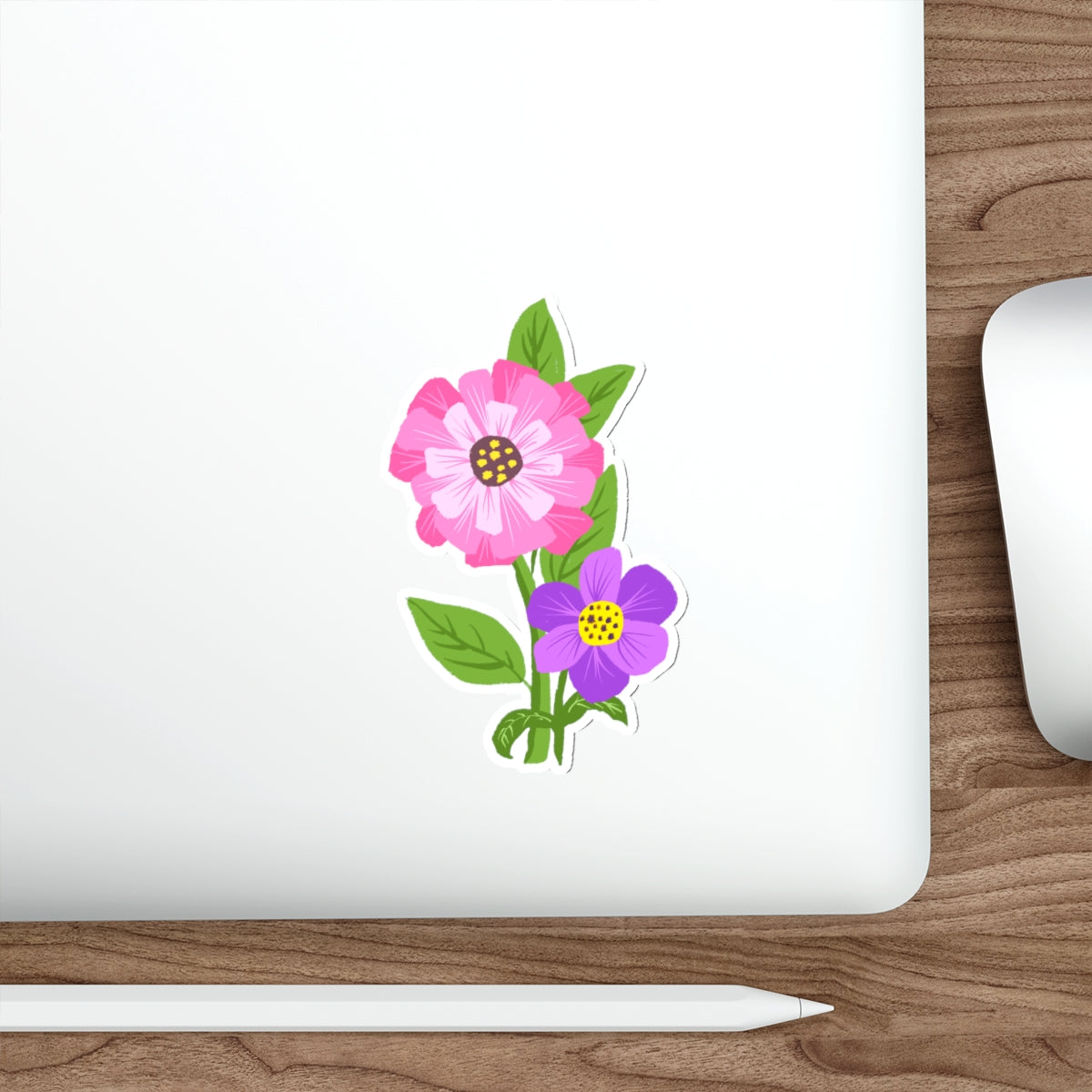 Pink and Purple Daisies Die Cut Sticker