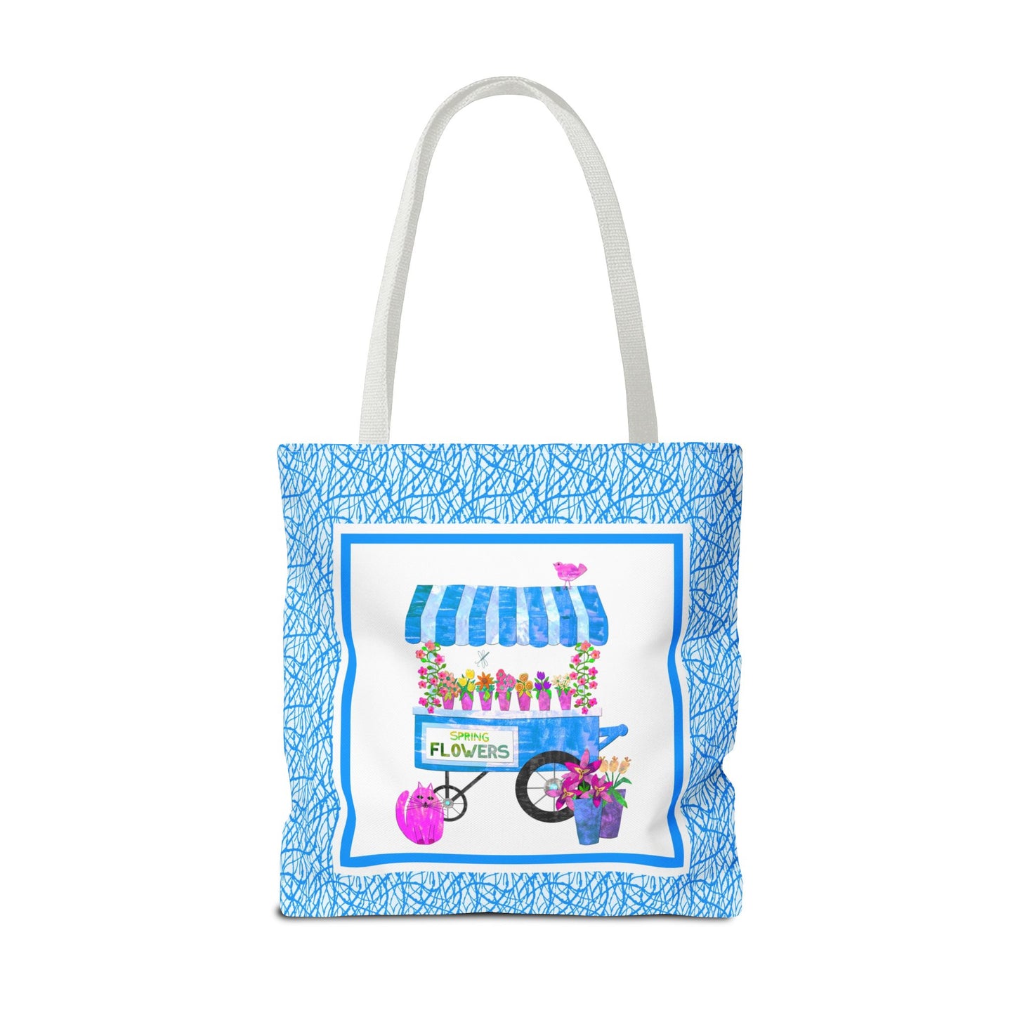 Spring Flower Cart Collage Tote Bag