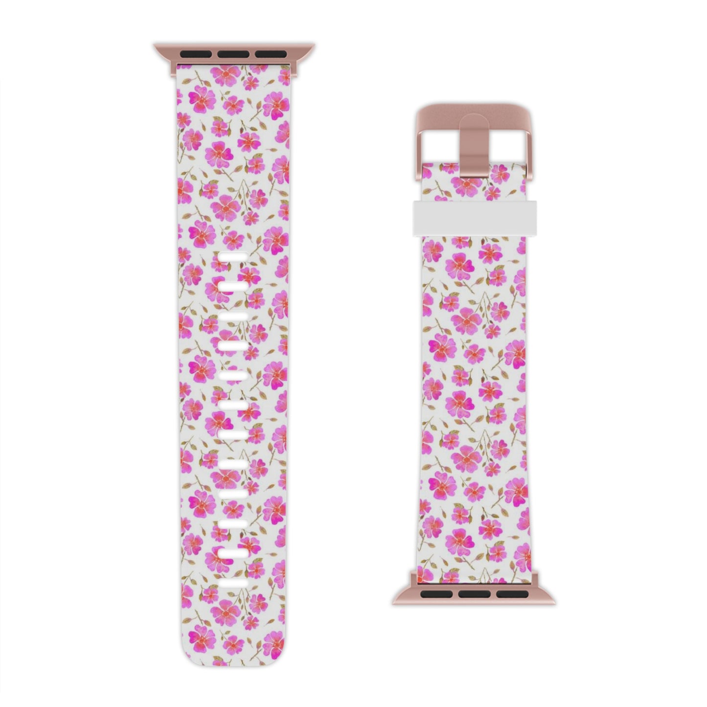 Hot Pink Wild Roses Watch Band for Apple Watch