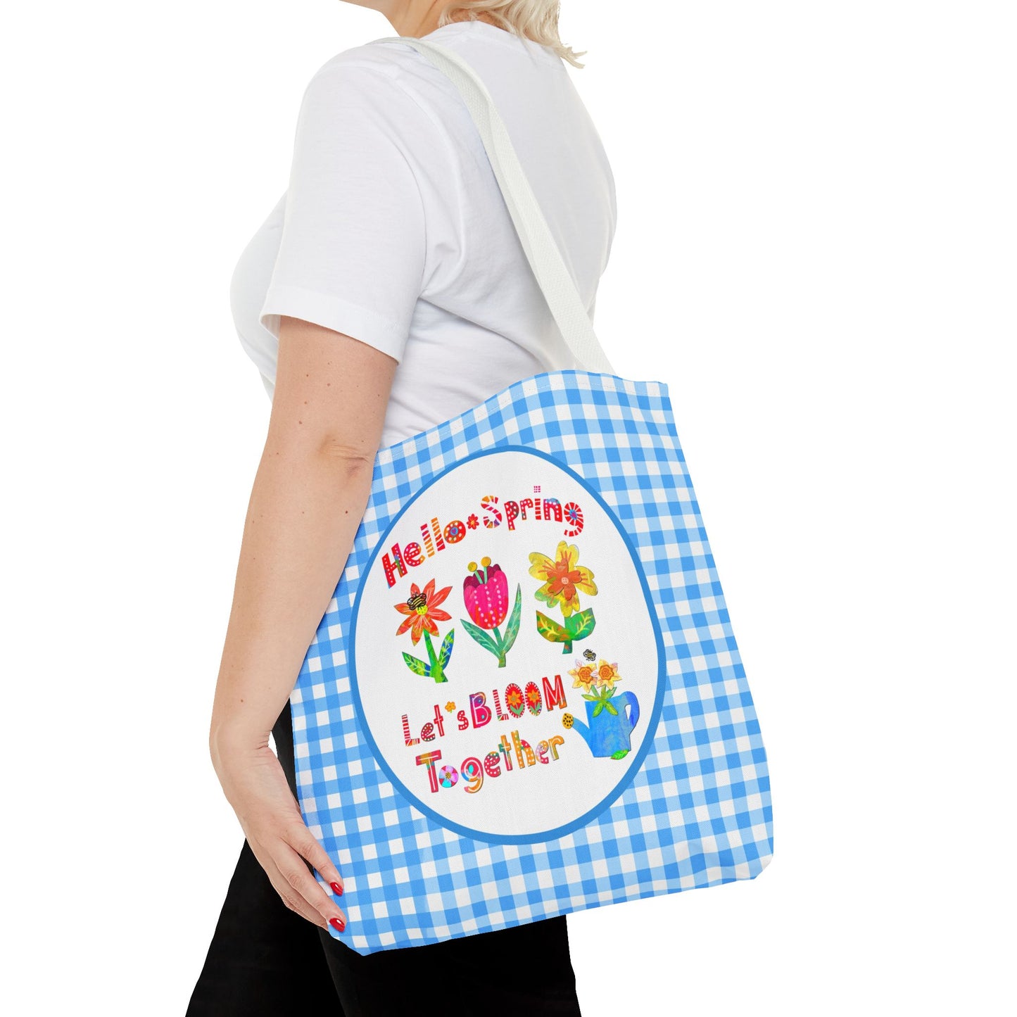 Hello Spring Collage Tote Bag