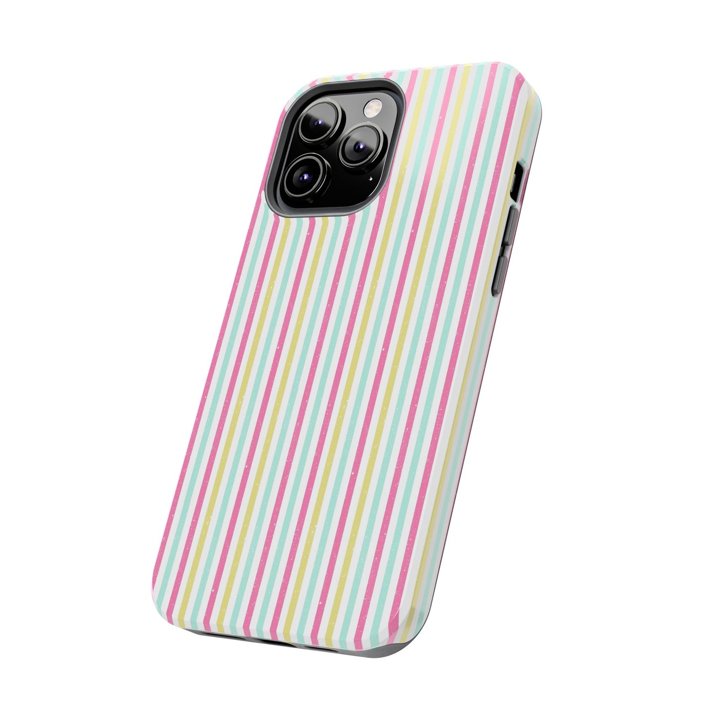 Pastel Stripes on White Tough Phone Cases