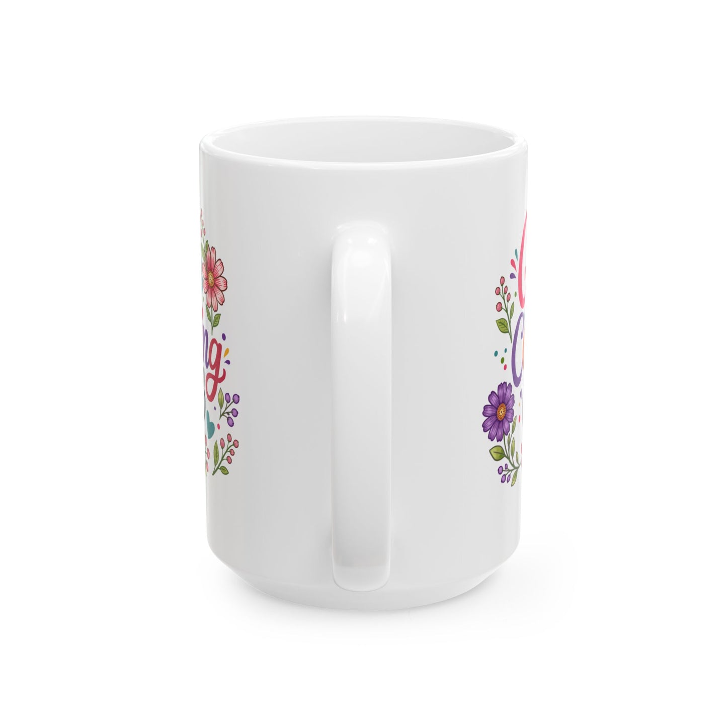 Coloring Club Floral Ceramic Mug — "Coloring Club"
