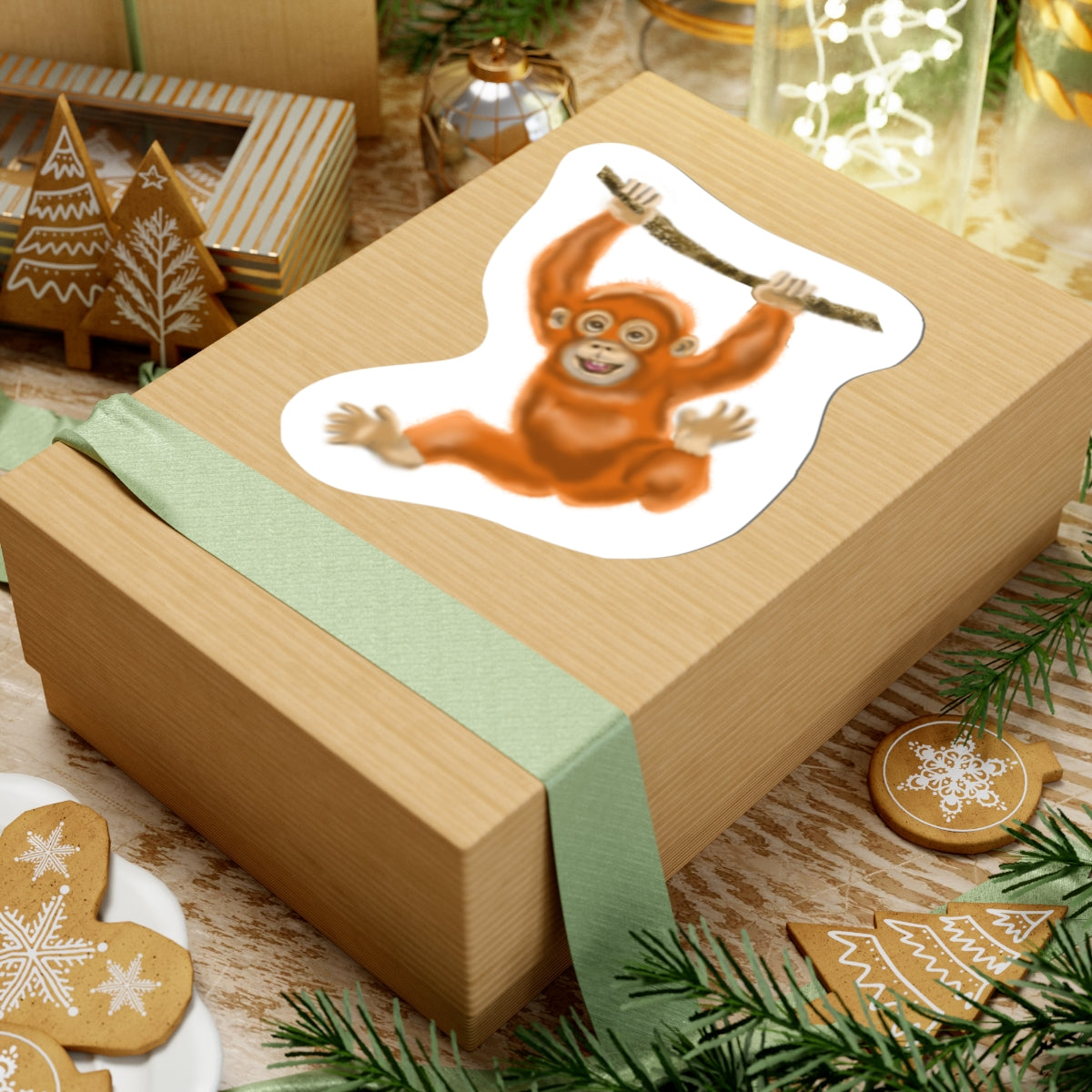 Baby Orangutan from Pico’s Jungle Adventure Book Vinyl Kiss-Cut Sticker