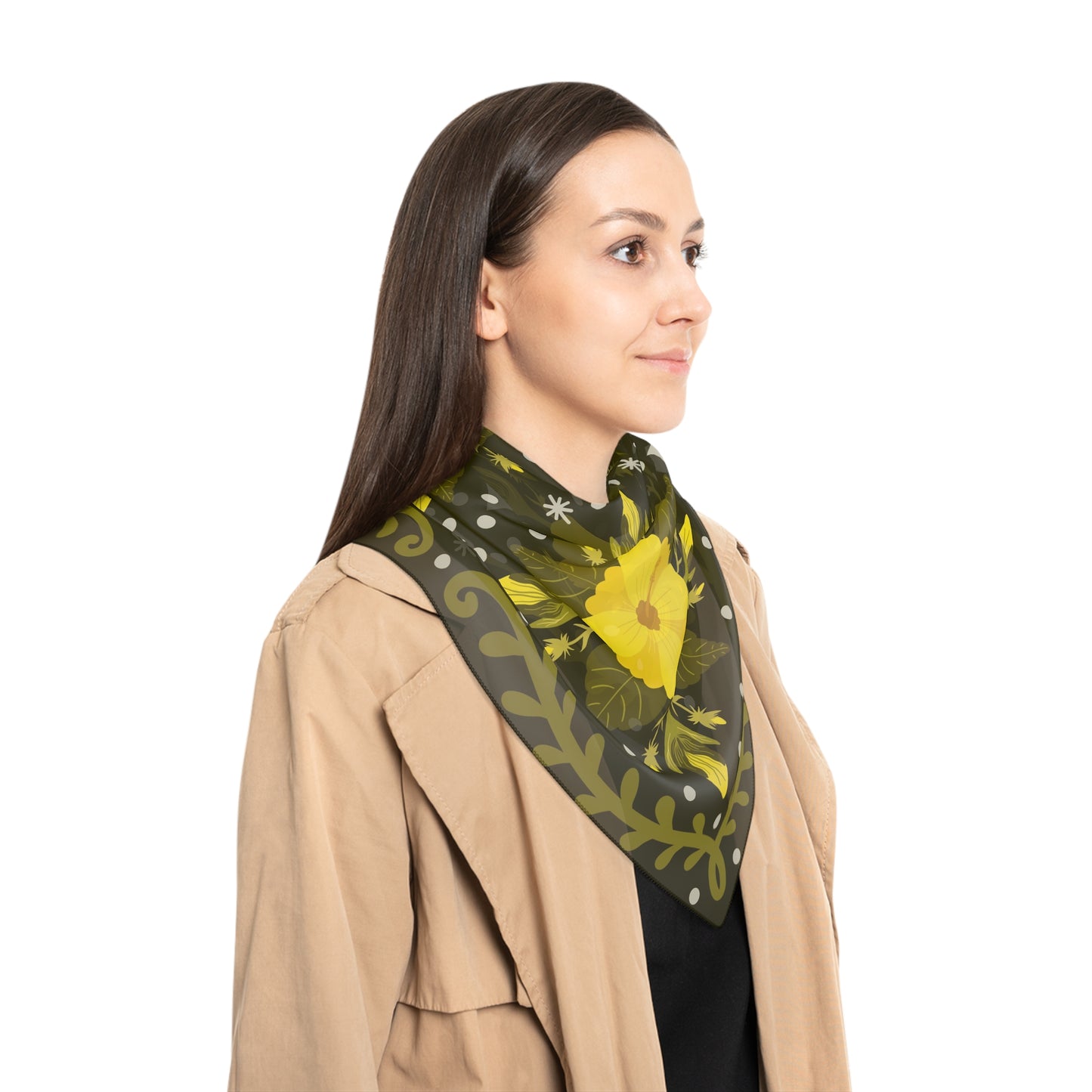 Sunshine Blooms: Yellow Hibiscus Scarf