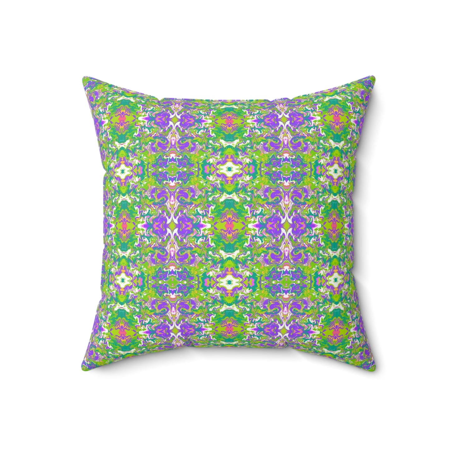 Boho Spring Garden Spun Polyester Square Pillow