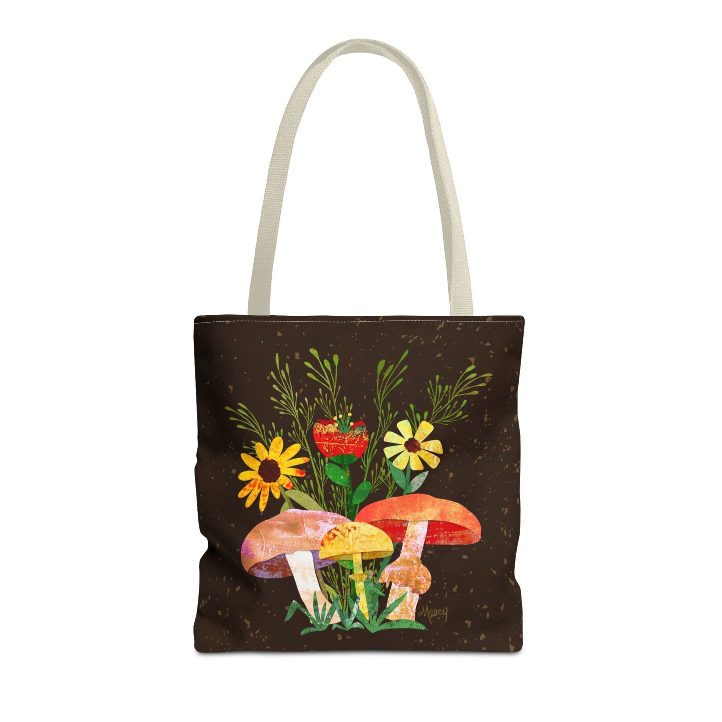 Shrooms n Fleurs Collage Tote Bag