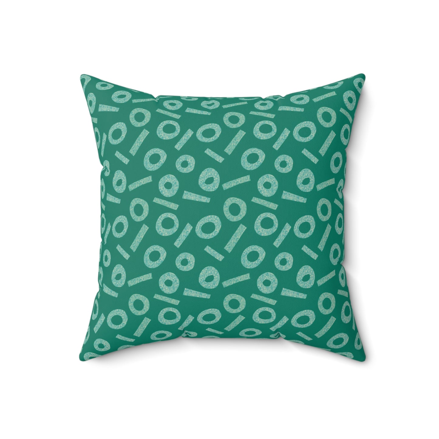 Textured Wonky Circles and Sticks Spun Polyester Square Pillow