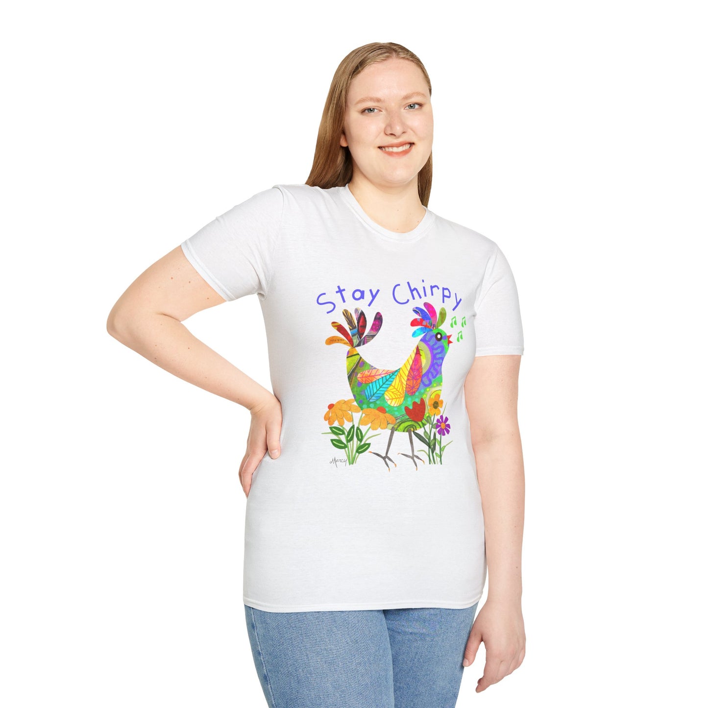 Kooky Bird Collage Collage Softstyle T-Shirt