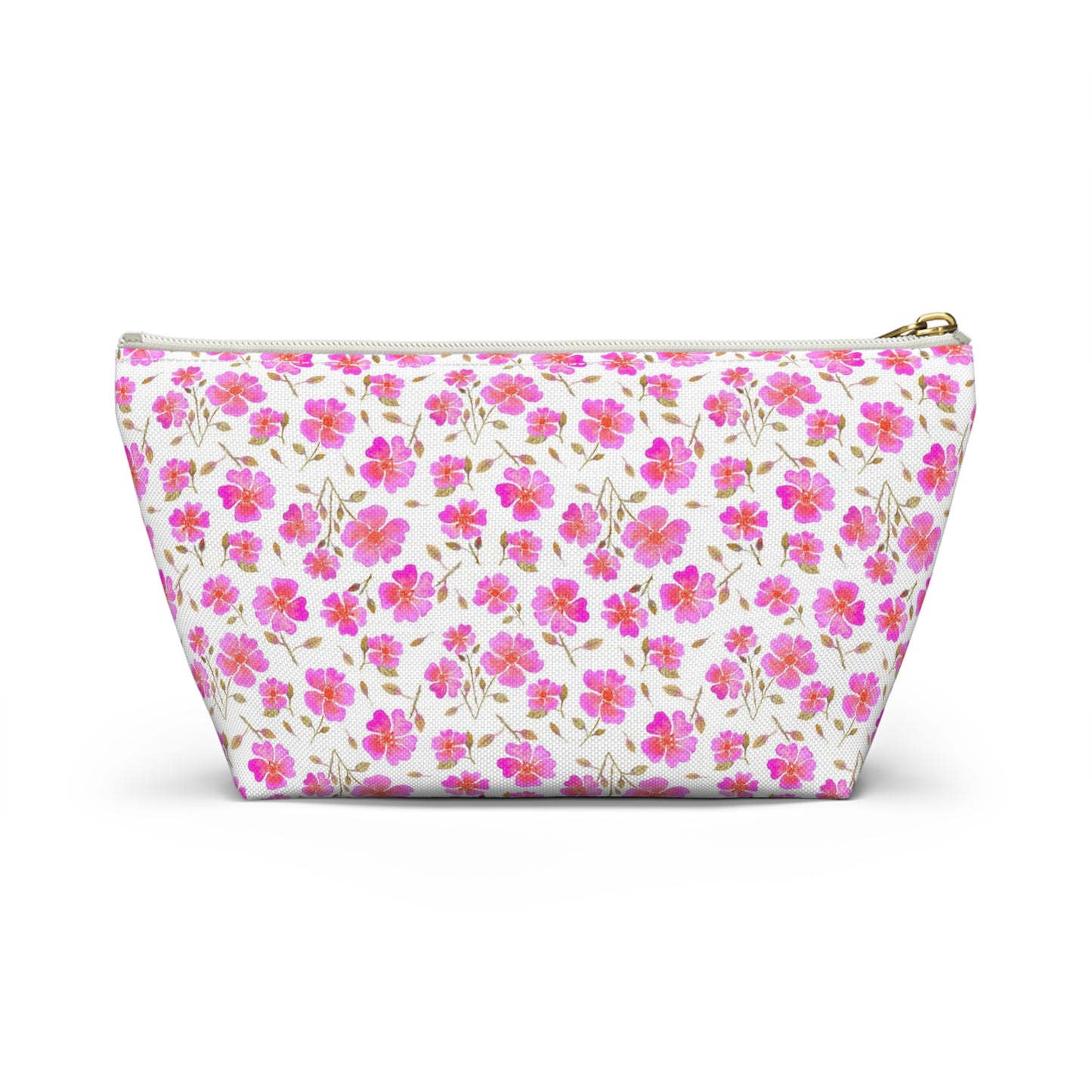 Hot Pink Wild Roses Accessory Pouch