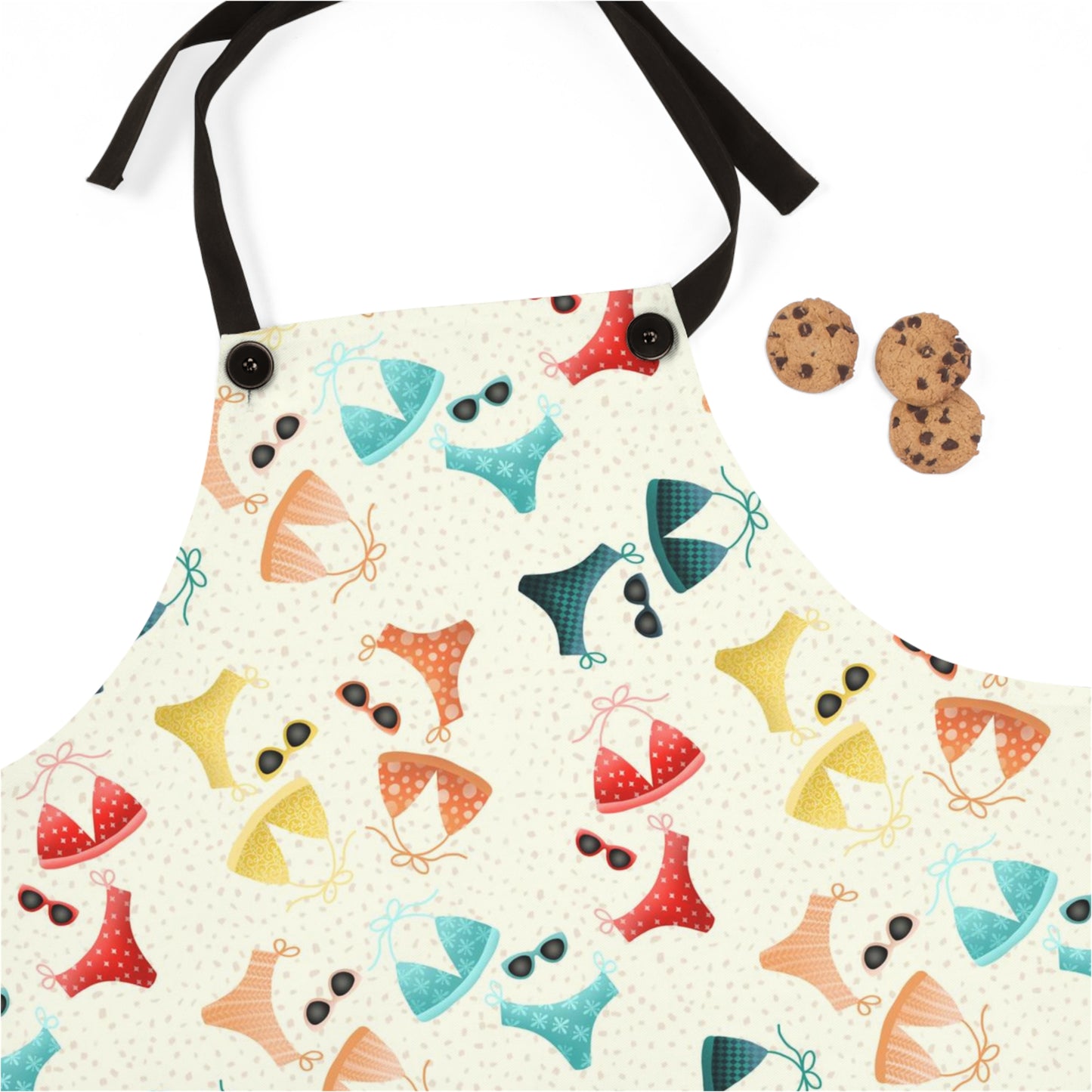 Bikinis - Beach Babe Apron: Retro Bikini Design with Matching Sunglasses