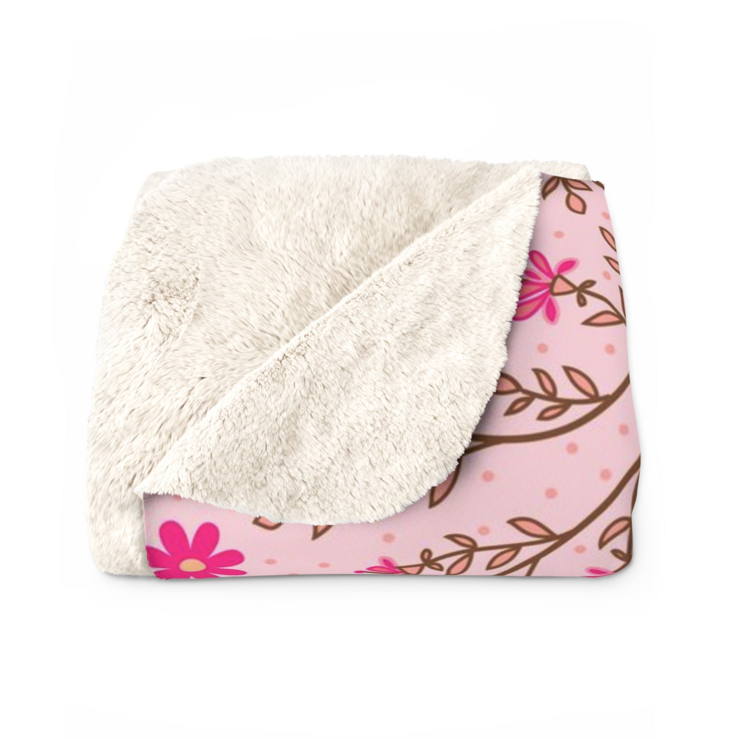 Honeysuckle Sherpa Fleece Blanket