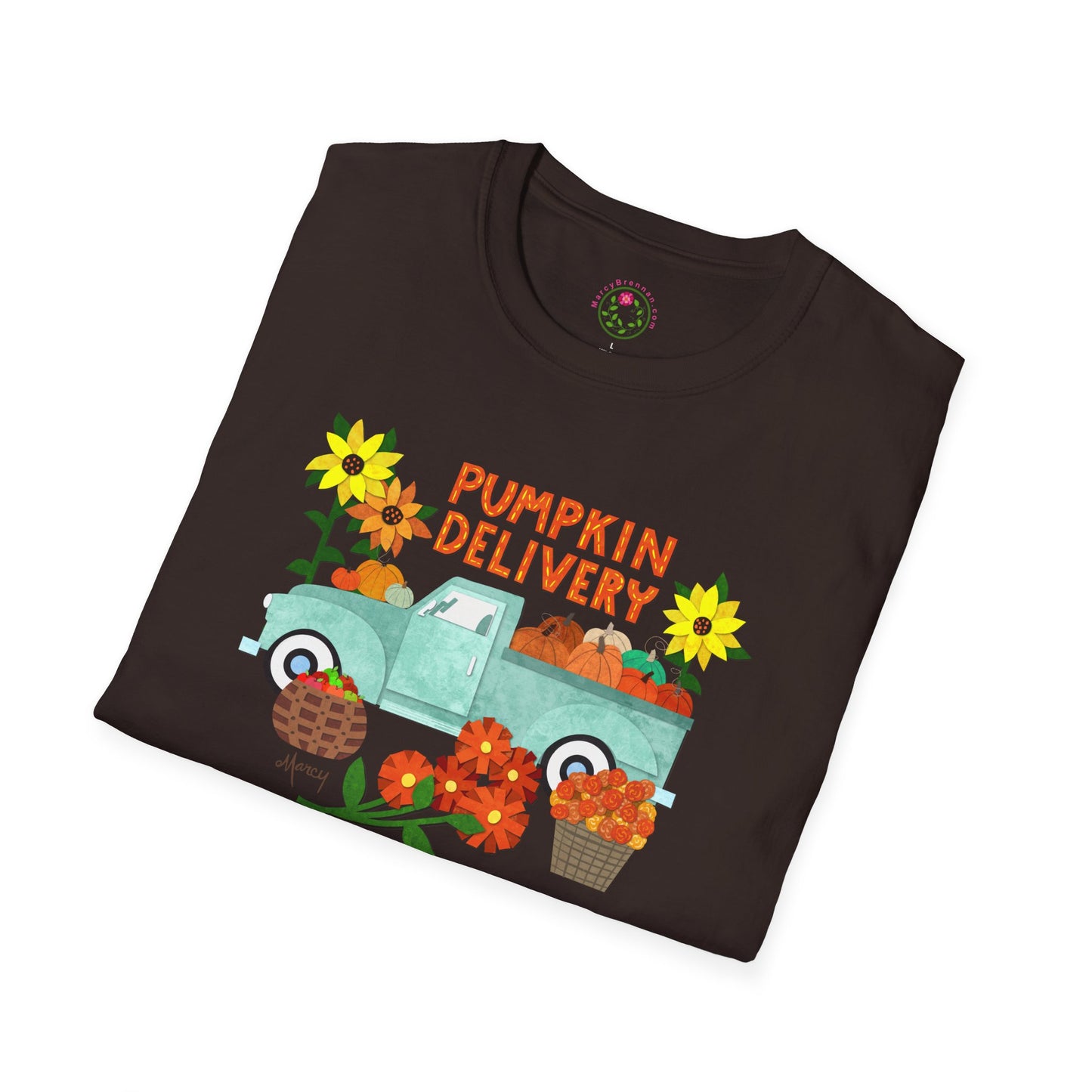 Pumpkin Delivery Collage Collage Softstyle T-Shirt