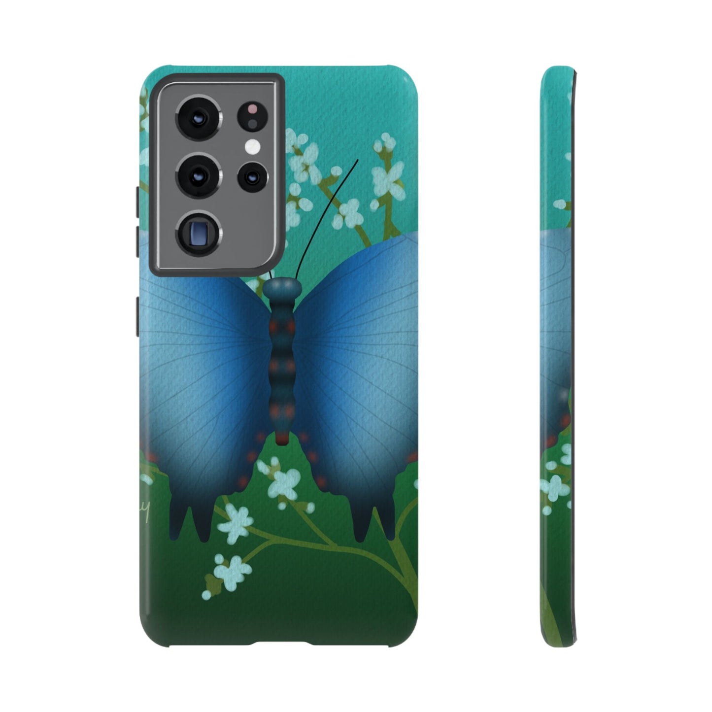 Blue Butterfly Tough Phone Case