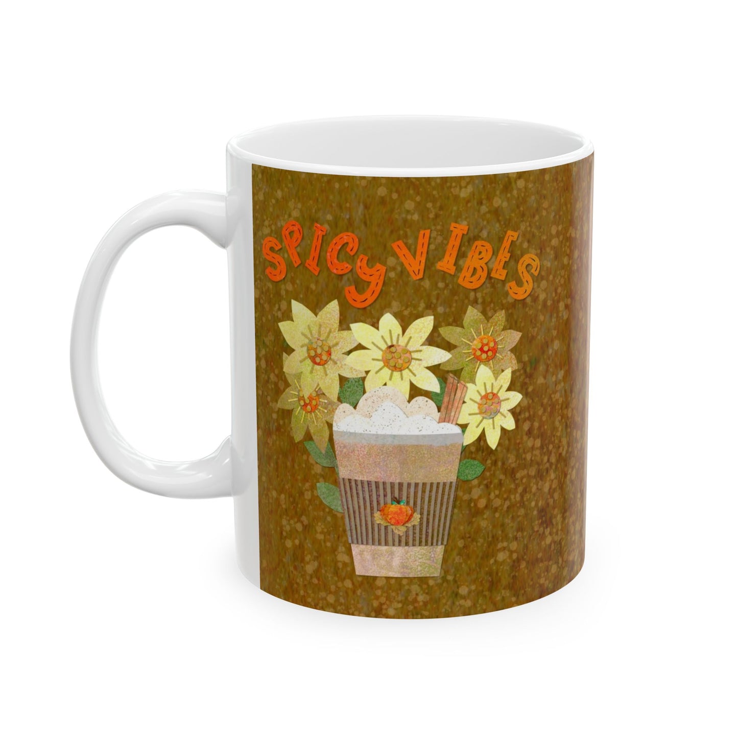 Spicy Vibes Latte Collage Ceramic Mug 11oz & 15oz