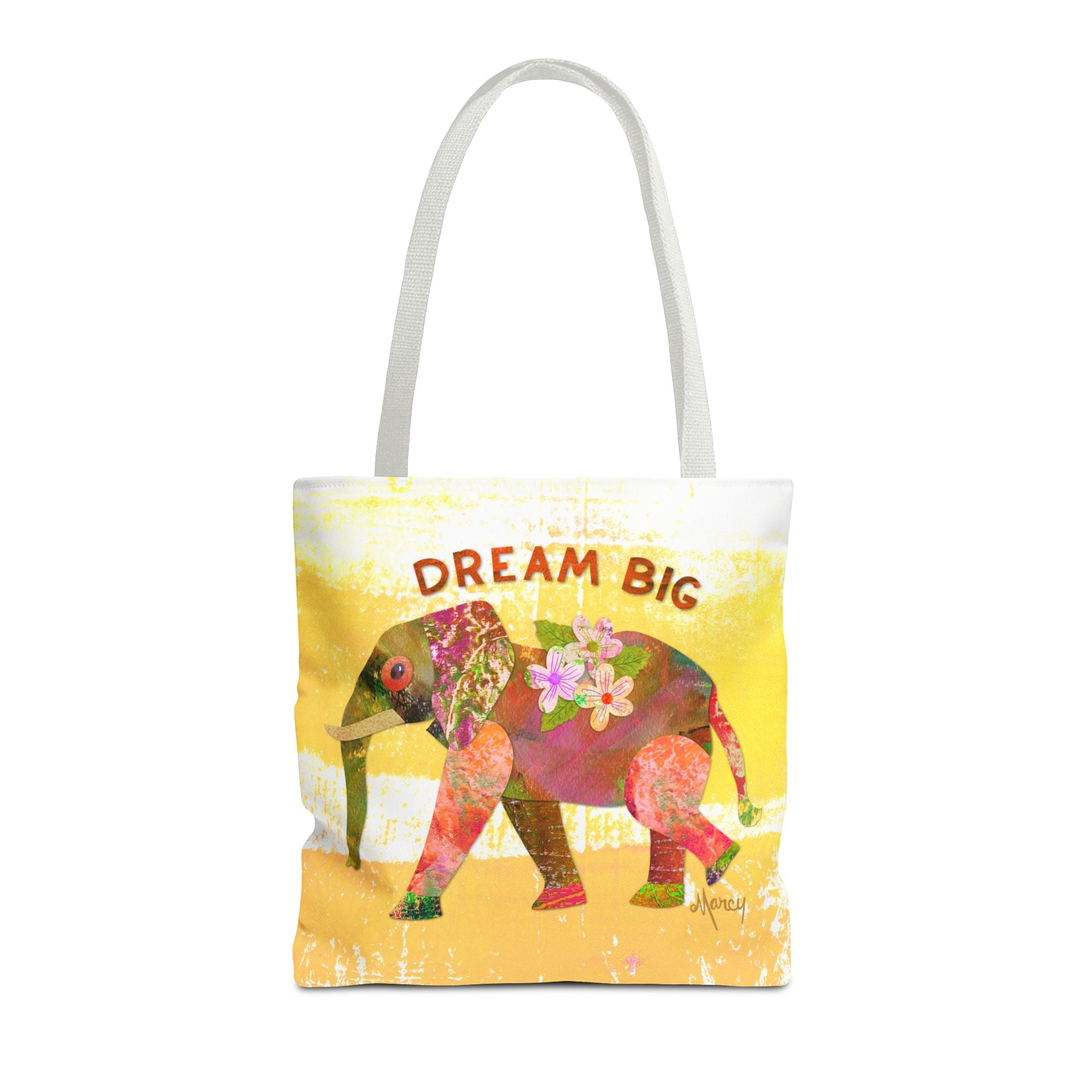 Dream Big Elephant Collage Tote Bag – Marcy Brennan Art