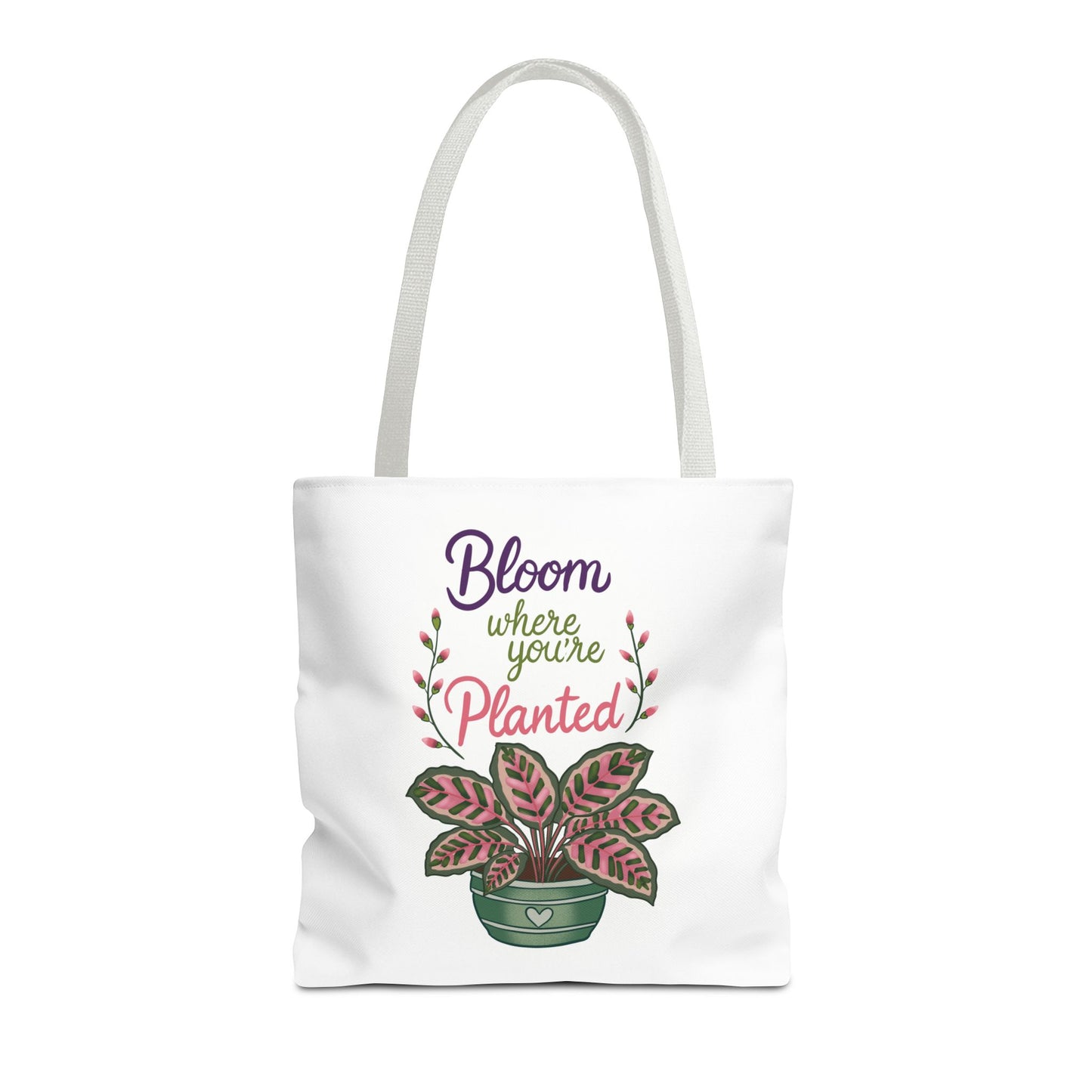 Bloom Where You’re Planted Tote Bag — Potted Monsterra Spiritual Tote
