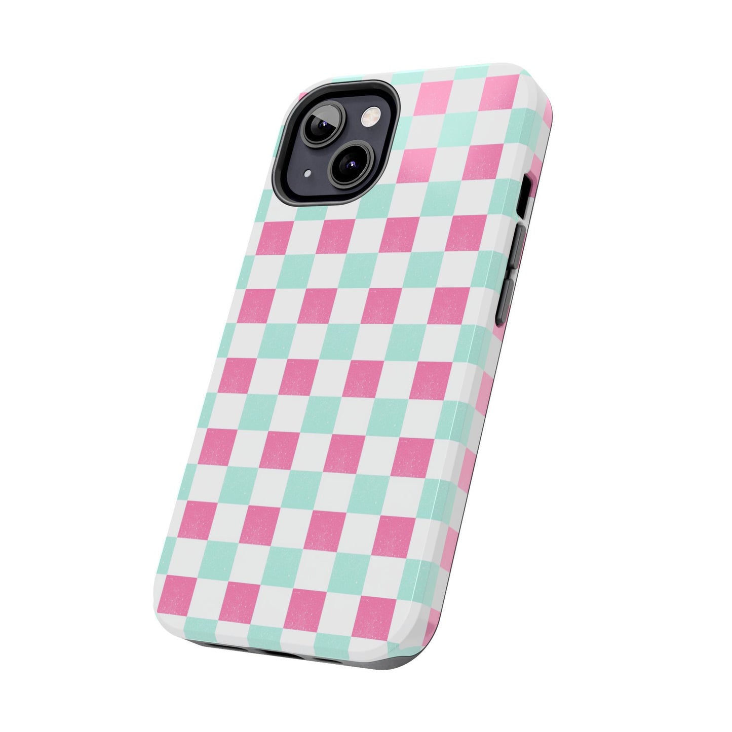 Pastel Christmas Checks Tough Phone Cases