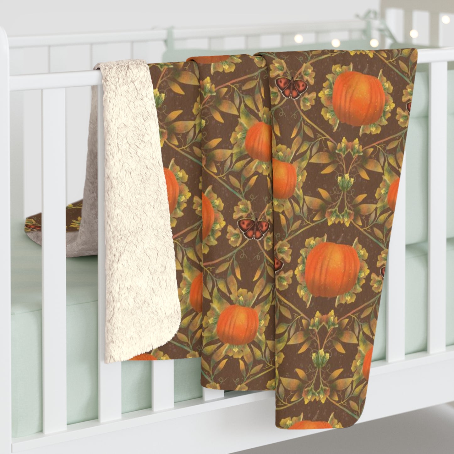 Pumpkin Patch Sherpa Fleece Blanket