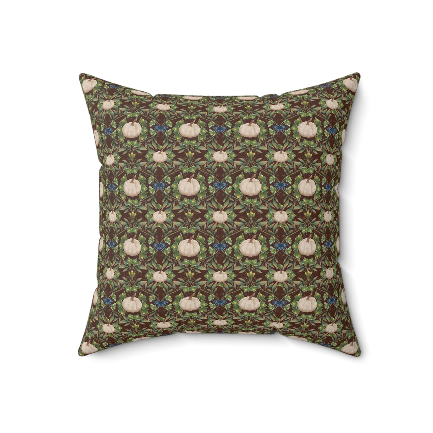 White Pumpkins Spun Polyester Square Pillow