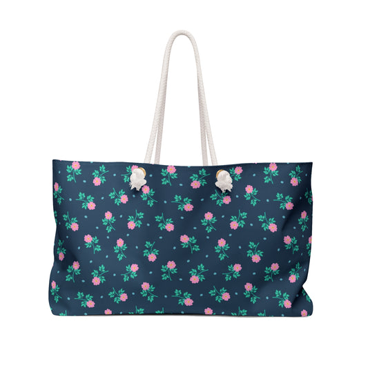 Wild Roses Chintz Weekender Bag