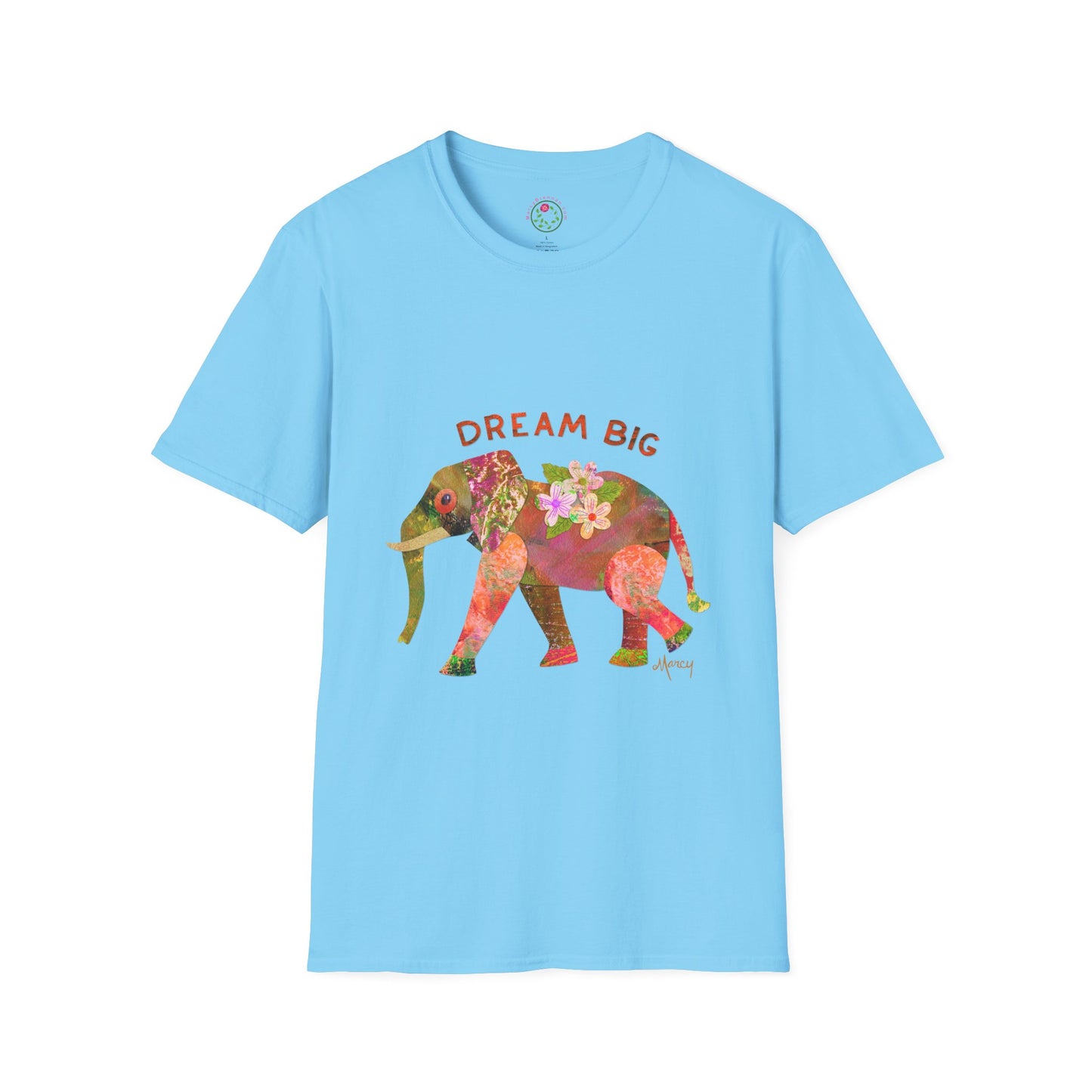 Dream Big Elephant Collage Collage Softstyle T-Shirt