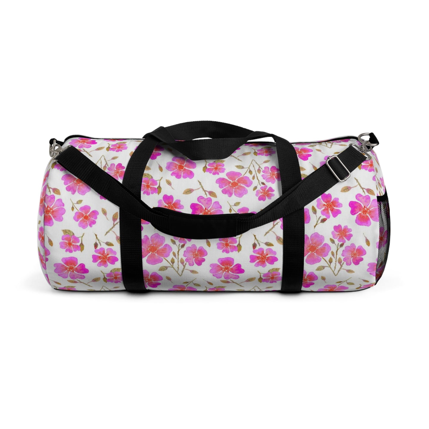 Hot Pink Wild Roses Duffel Bag