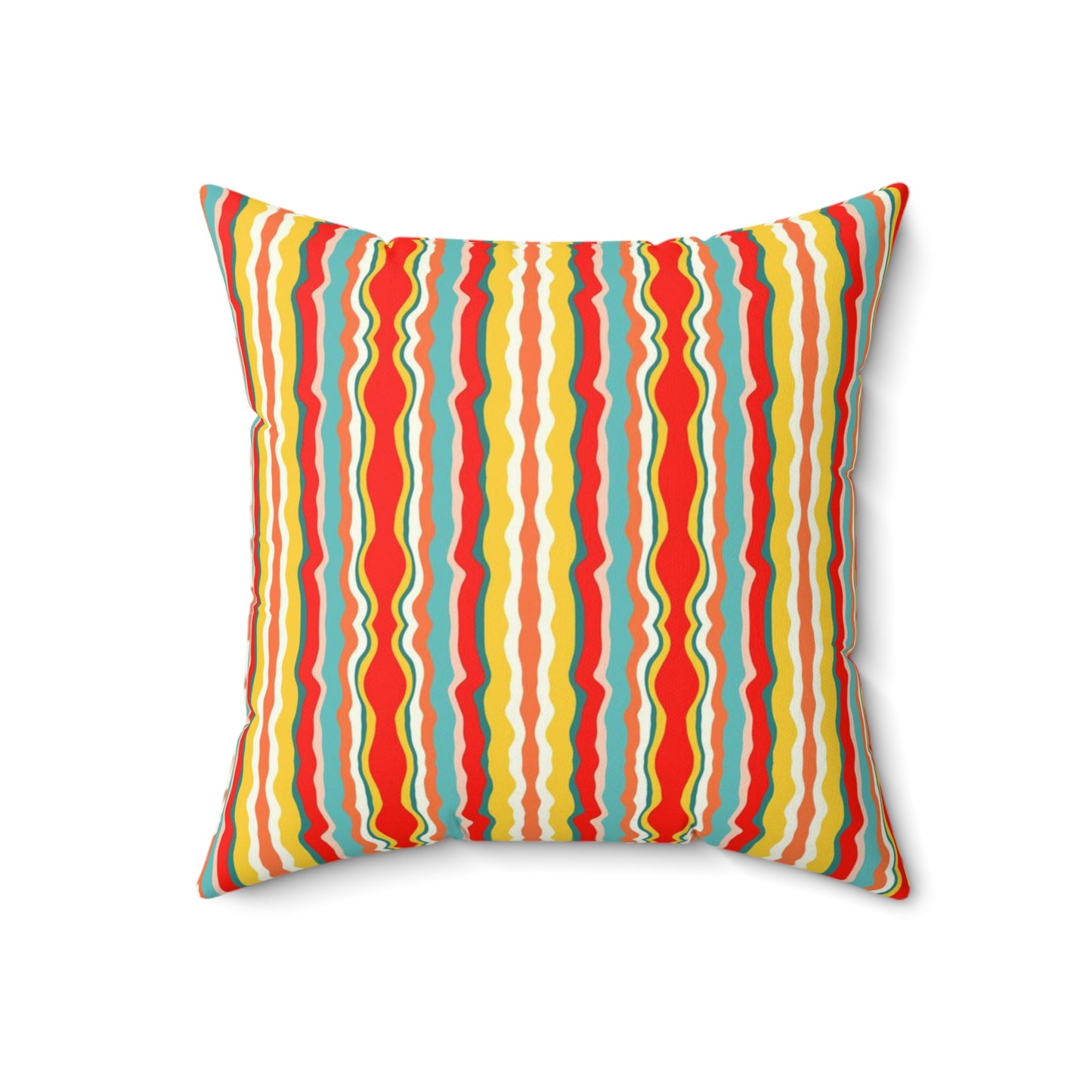 Groovy Stripes Spun Polyester Square Pillow