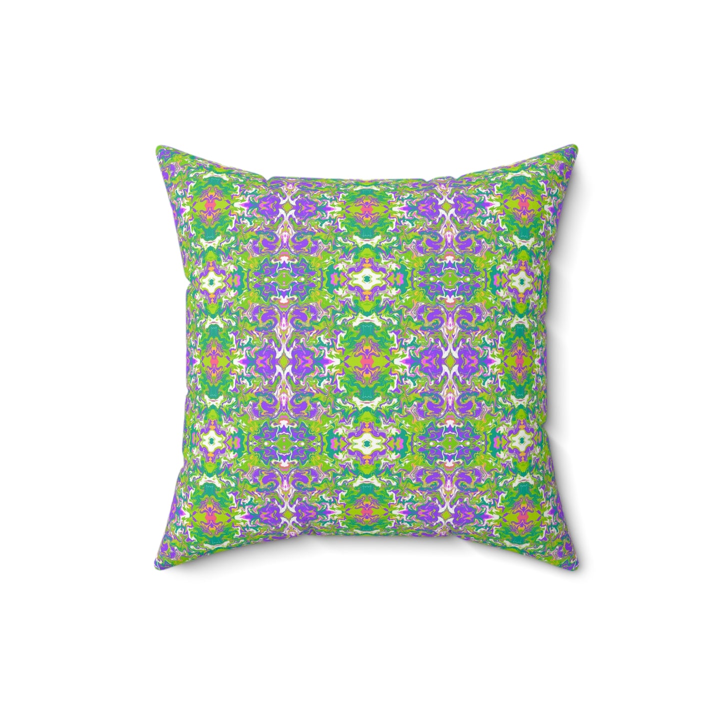 Boho Spring Garden Spun Polyester Square Pillow