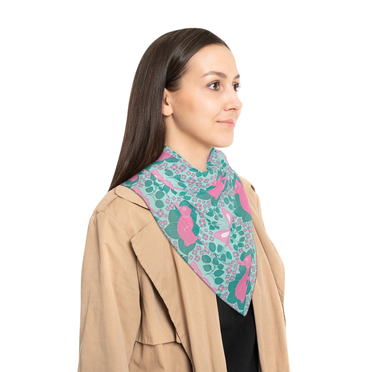 Bunnies & Butterflies Square Scarf