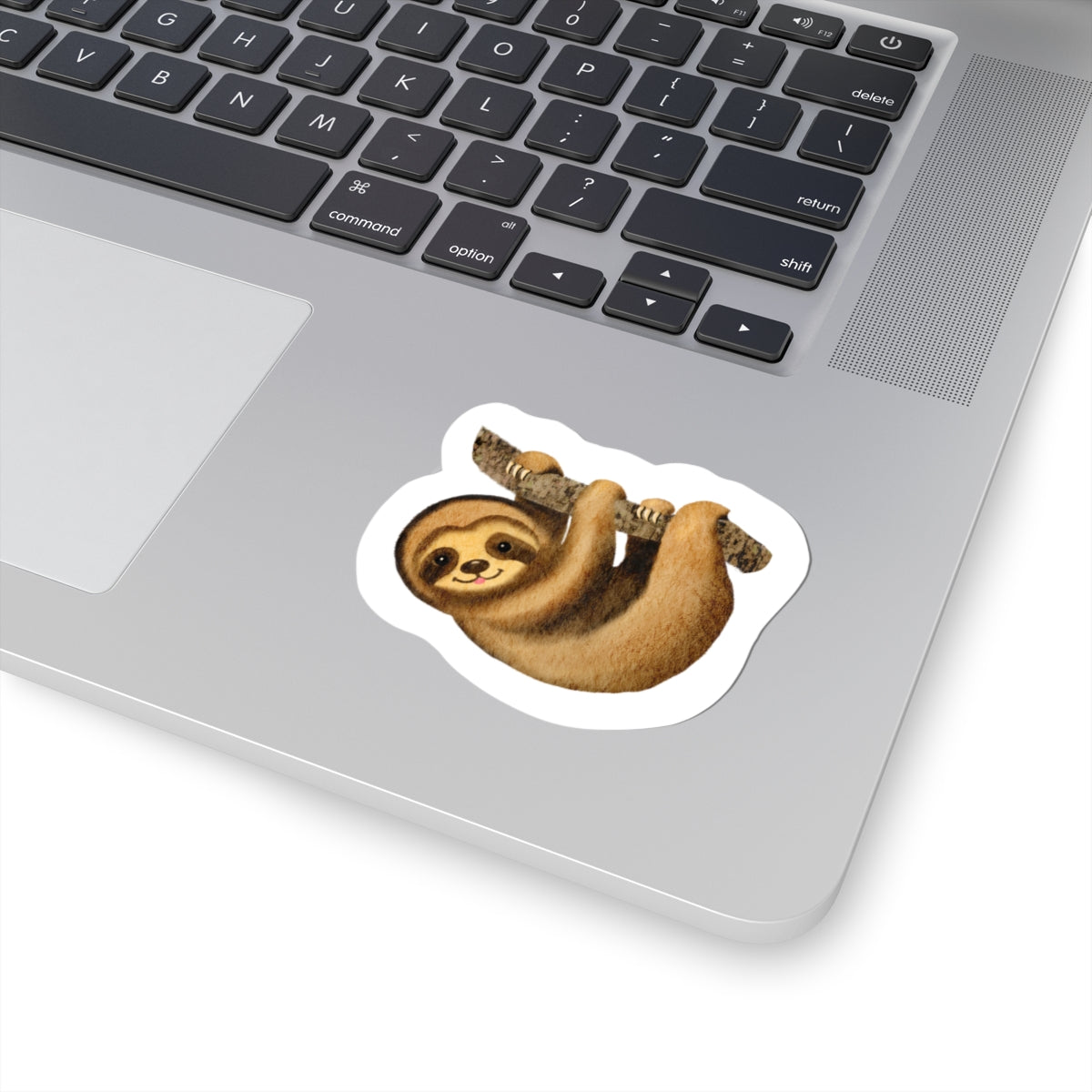 Cute Hanging Sloth Sticker — Waterproof Kiss-Cut Decal for Laptops & Water Bottles
