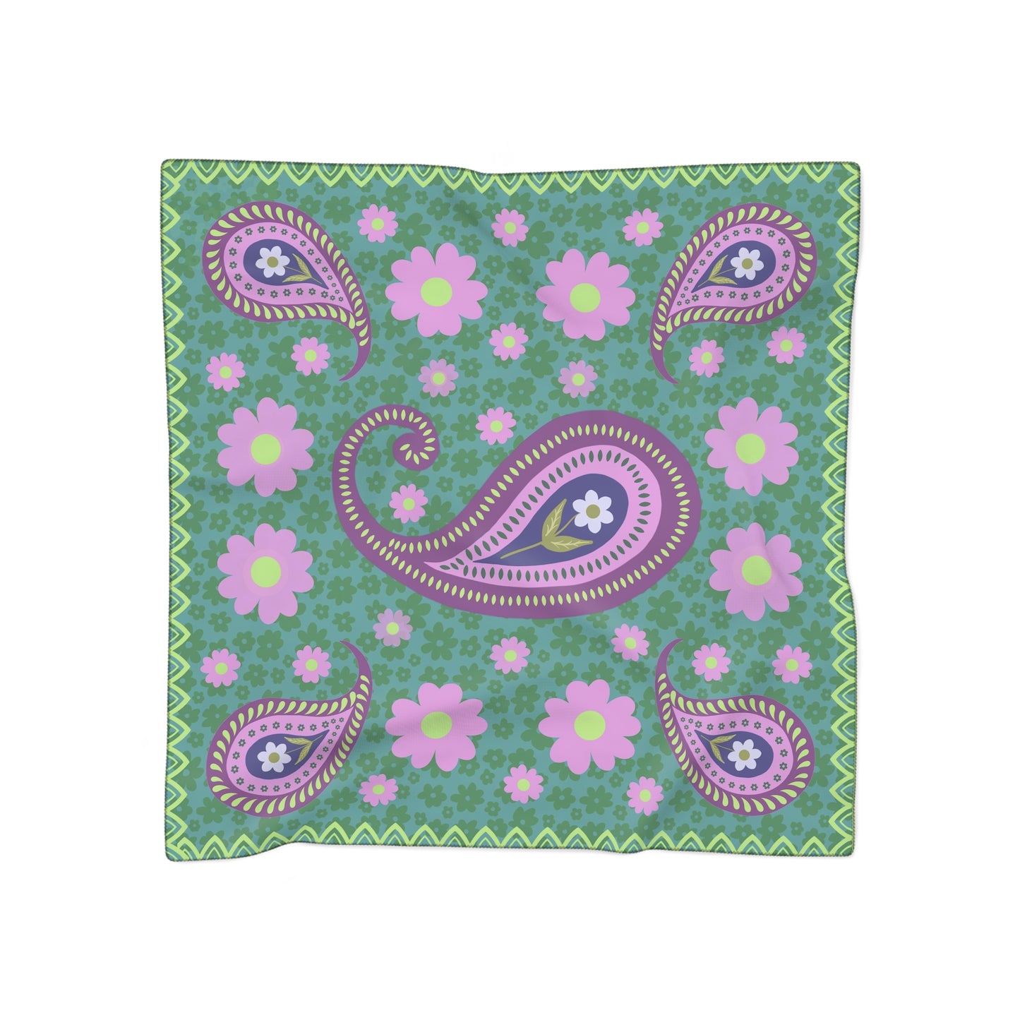 Trippy Paisley and Daisy Scarf