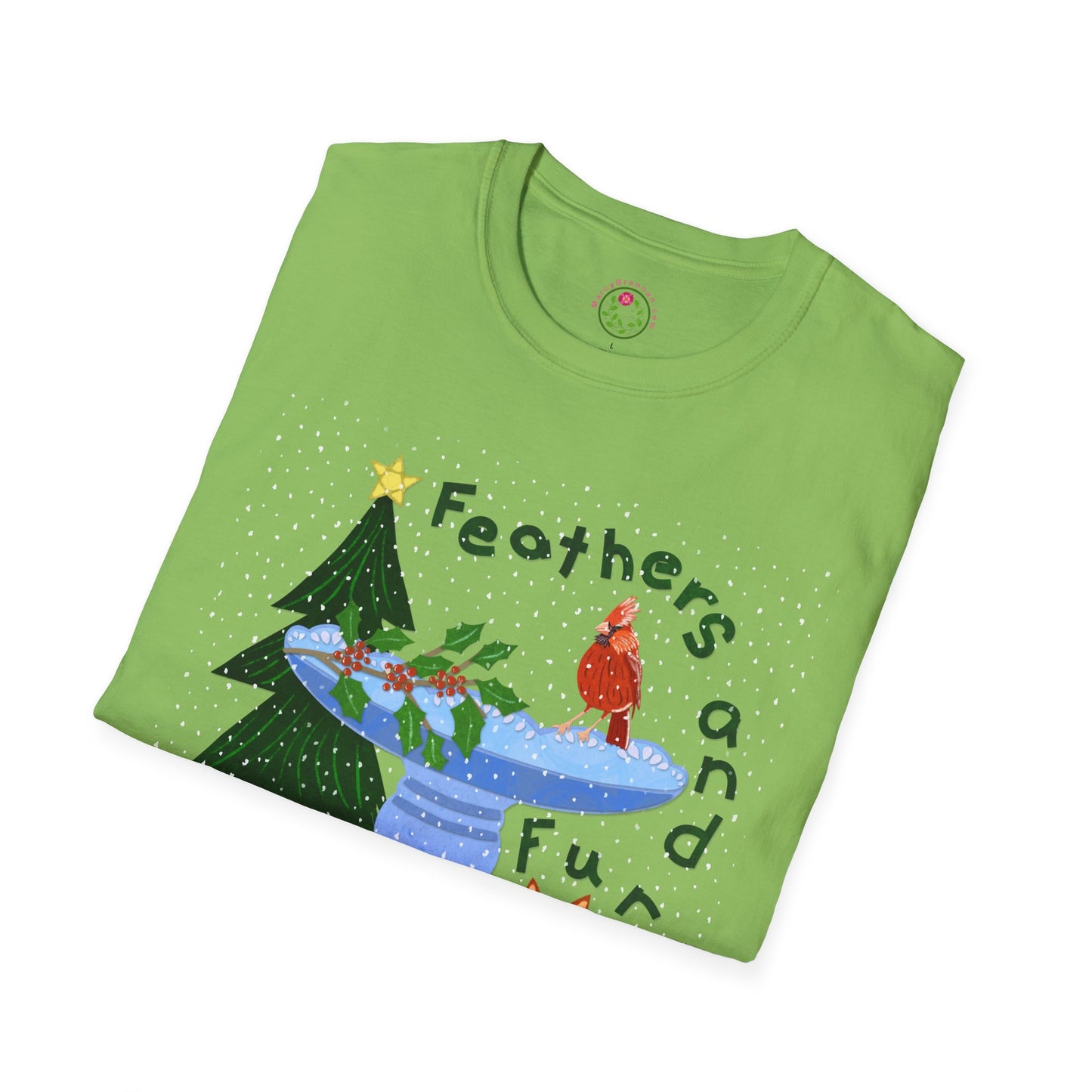 Feathers and Fur Collage Softstyle T-Shirt