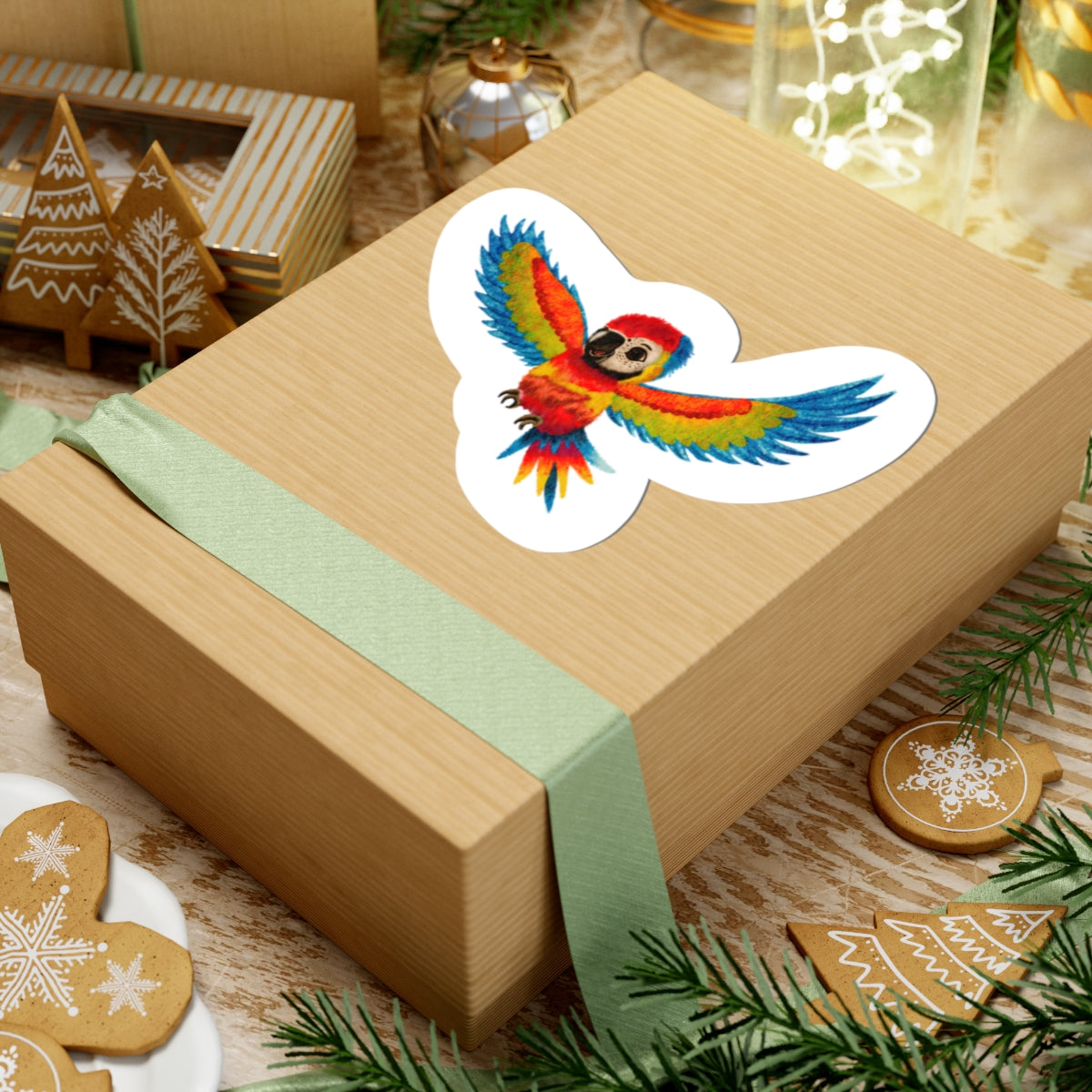 Baby Parrot Sticker — Cute Watercolor Baby Parrot Vinyl Decal for Laptops, Water Bottles & Journals