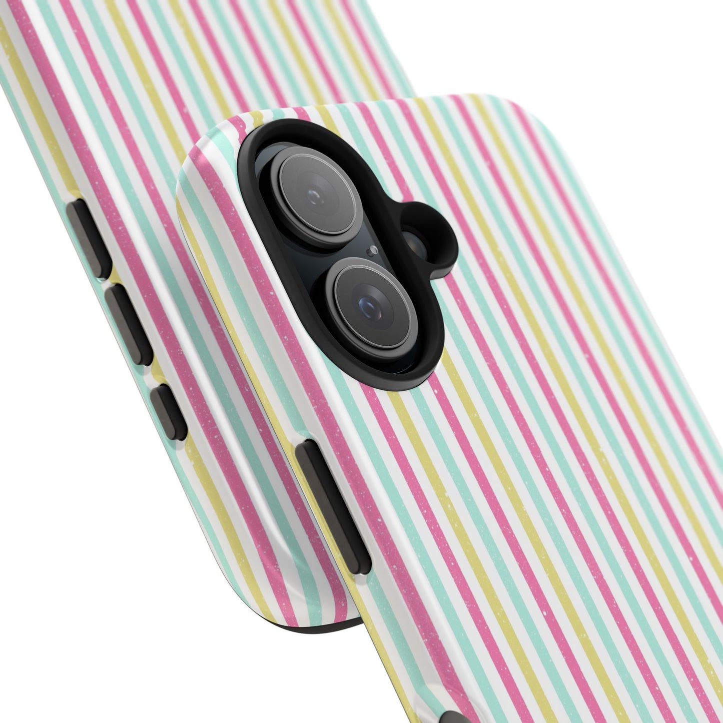 Pastel Stripes on White Tough Phone Cases