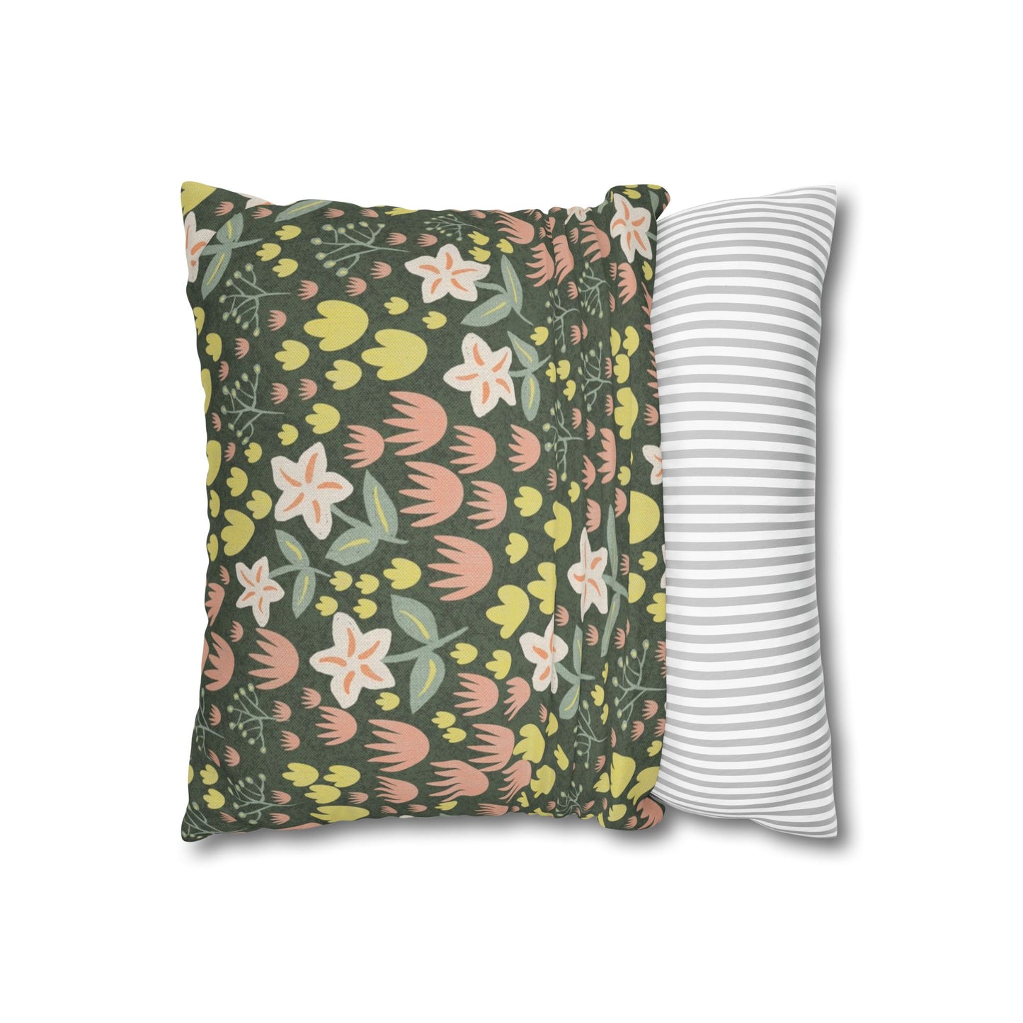 Elderflower Dizty Spun Polyester Square Pillowcase