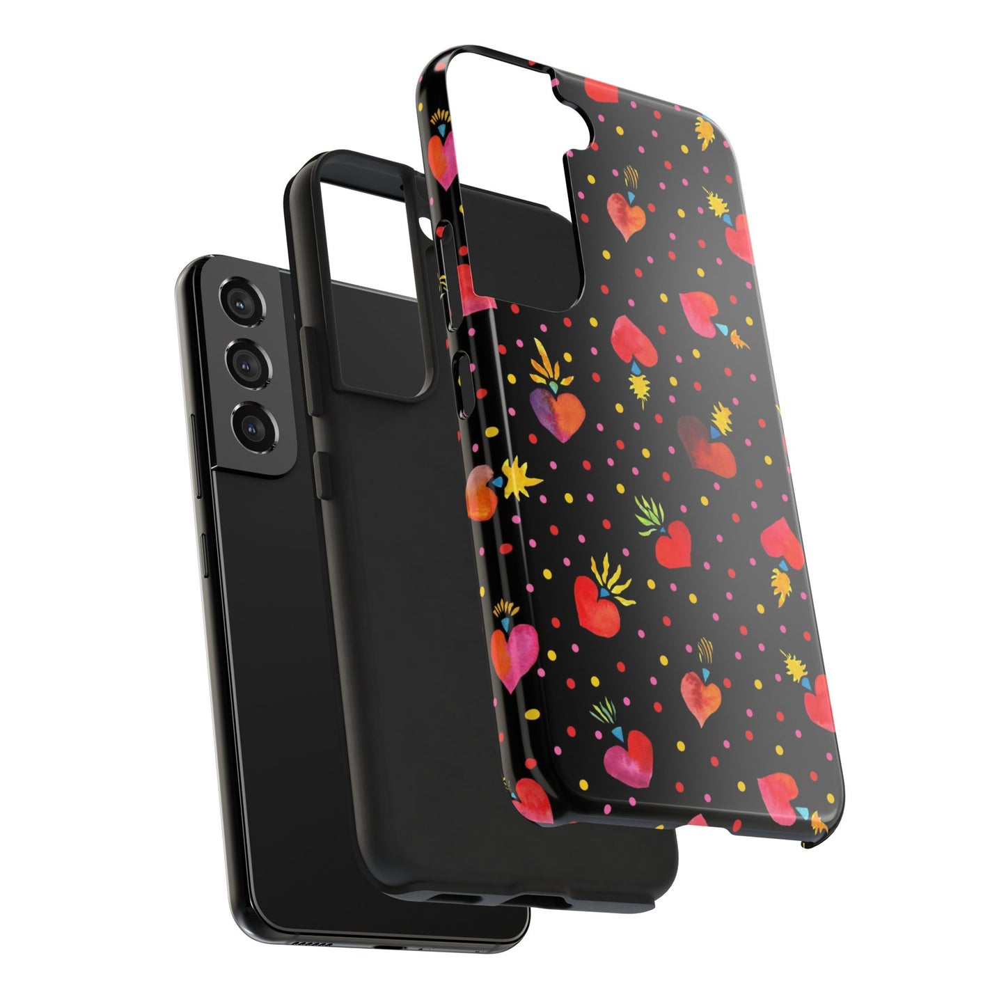 Frida Flaming Hearts Tough Phone Cases