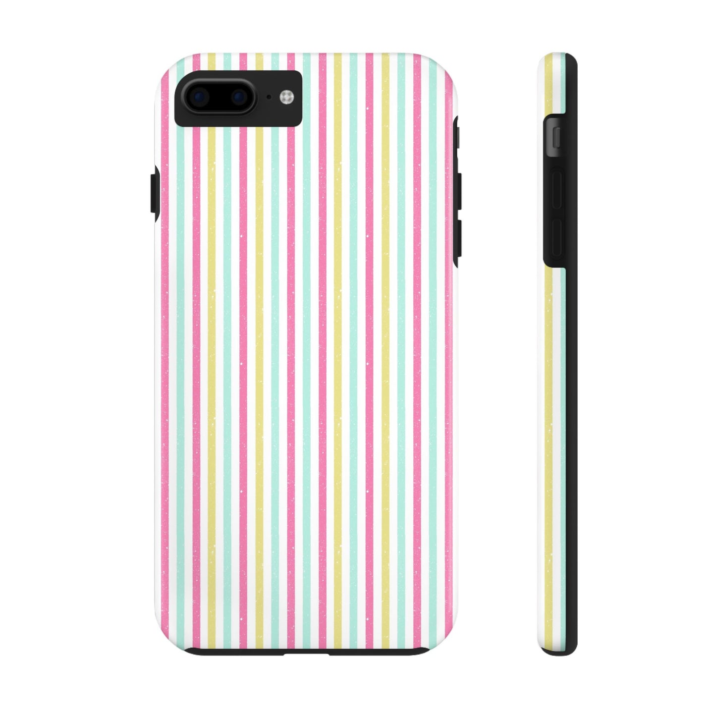 Pastel Stripes on White Tough Phone Cases