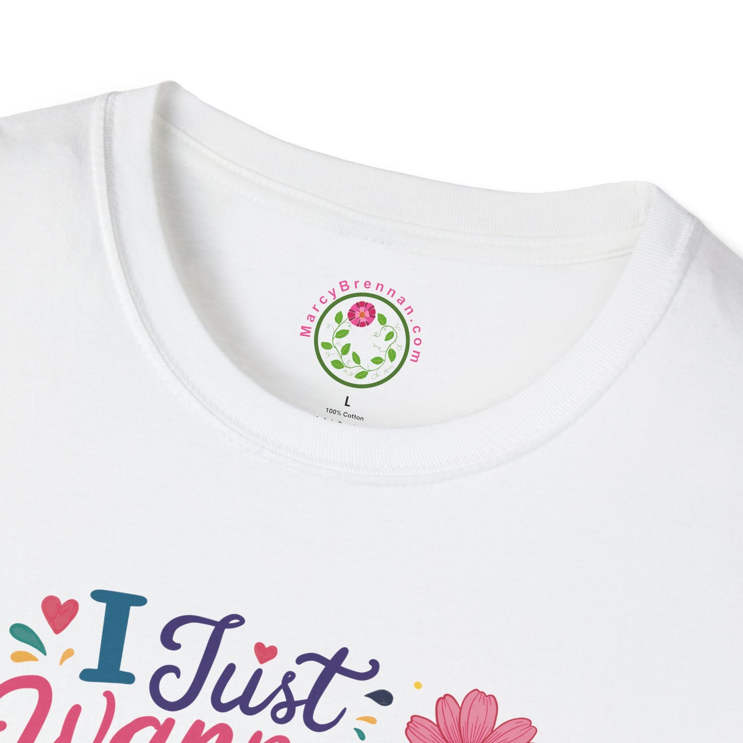 Coloring Books T-Shirt — "I Just Wanna Stay Home and Color" Floral Design