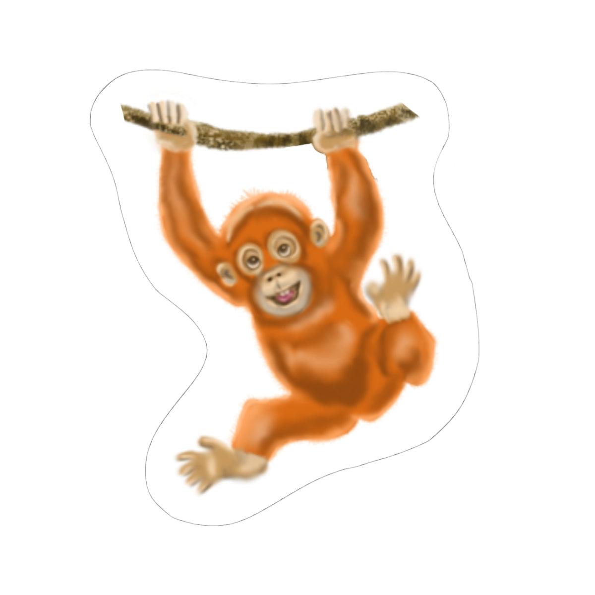 Baby Orangutan from Pico’s Jungle Adventure Book Vinyl Kiss-Cut Sticker