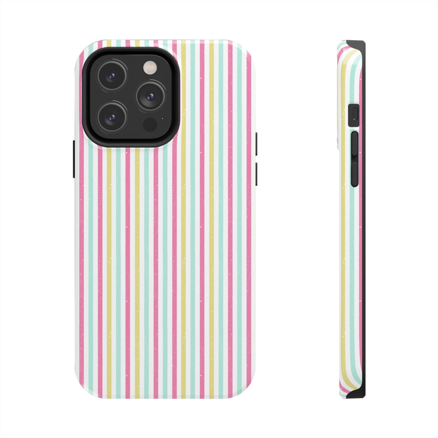 Pastel Stripes on White Tough Phone Cases