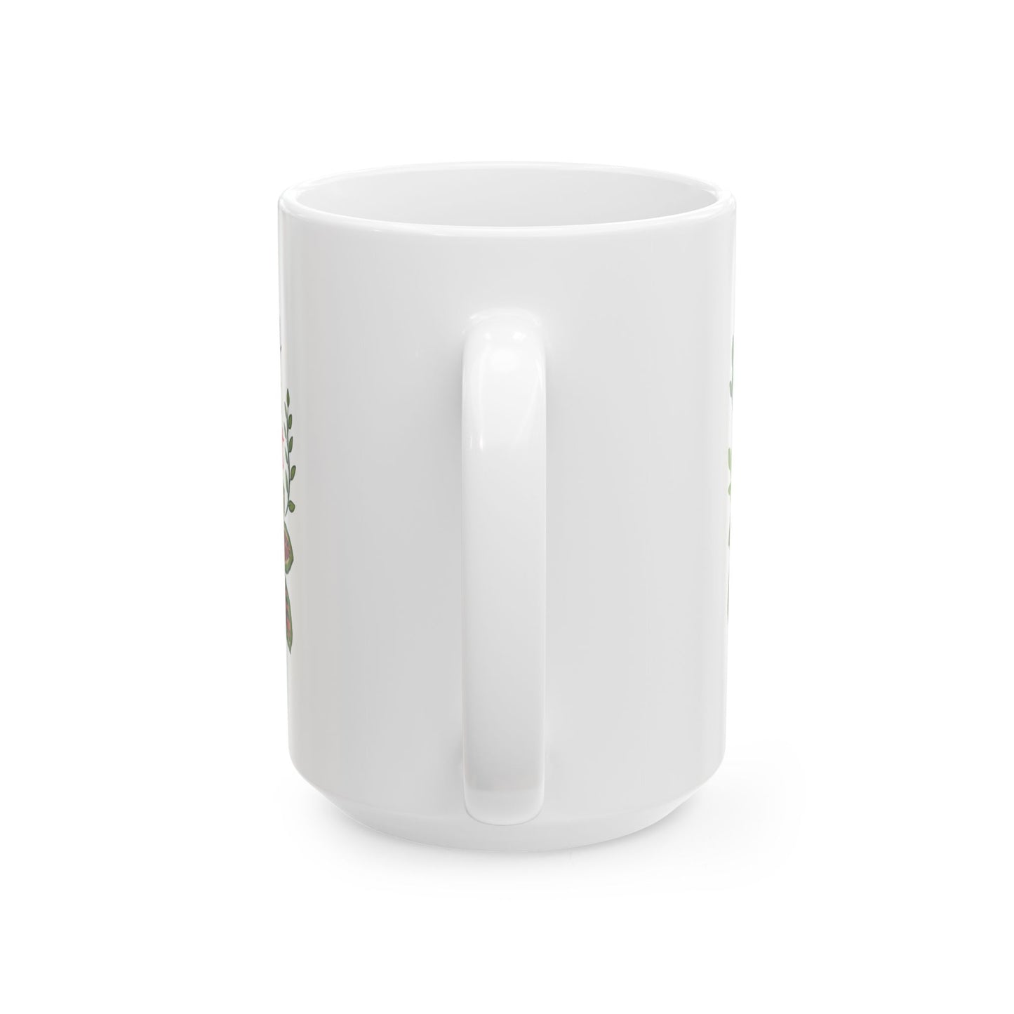 Inspirational Floral Ceramic Mug — "Pray Plant Repeat" Coffee Cup (11oz & 15oz)