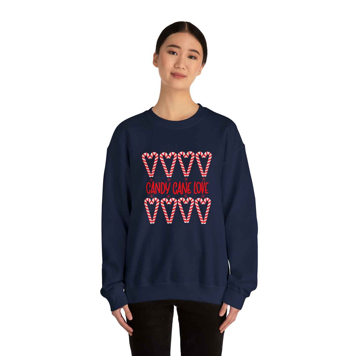 Candy Cane Hearts Unisex Heavy Blend™ Crewneck Sweatshirt